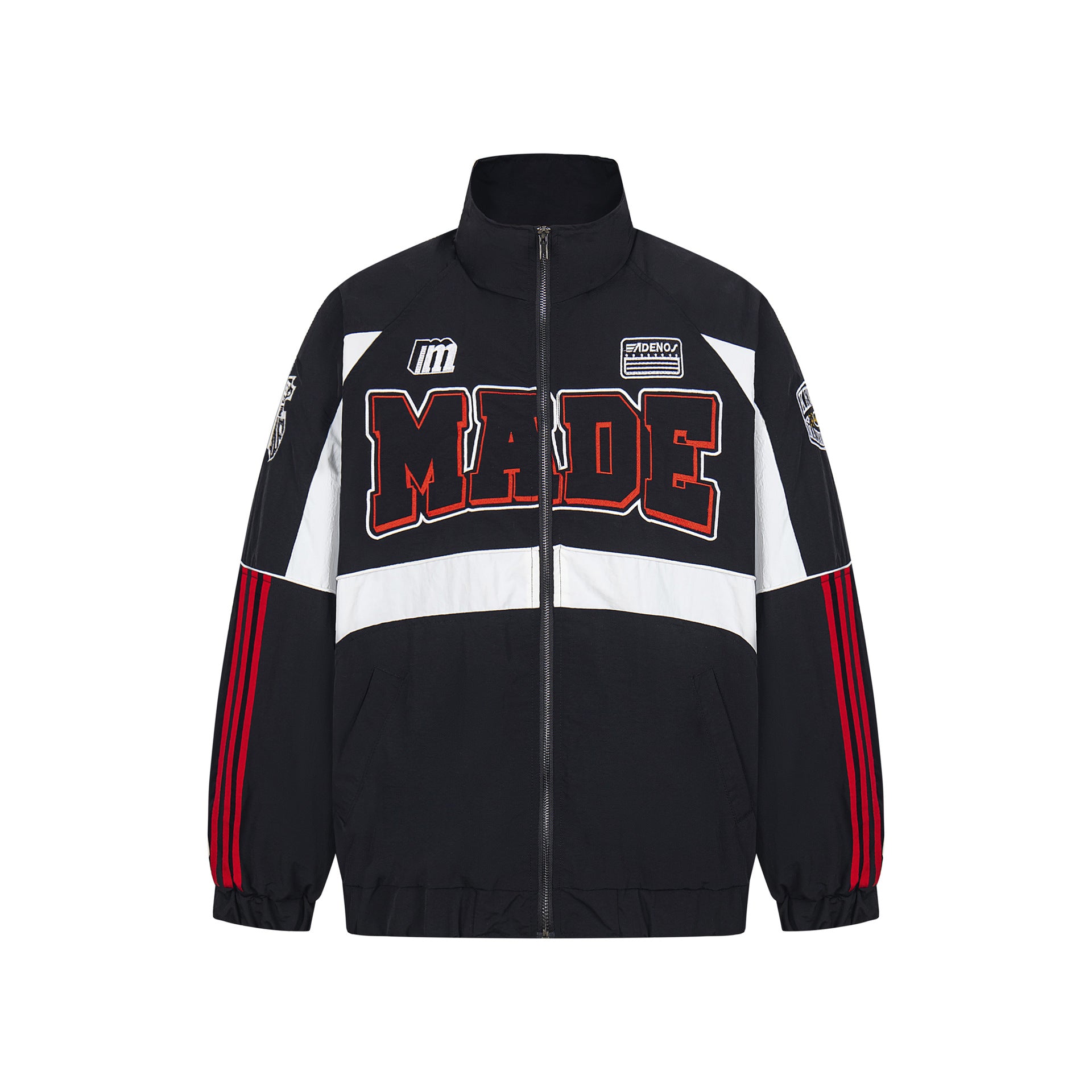 American Style High Street Fashion Brand Hip Hop Collar Jacket Casual Motorcycle Style Loose Unisex Jacket