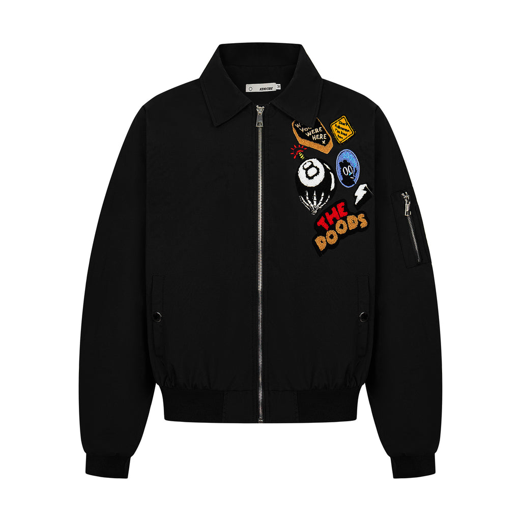 2025 New American Style Fun Letter Embroidered Jacket Coat Trendy Brand Loose Casual Hip Hop Jacket