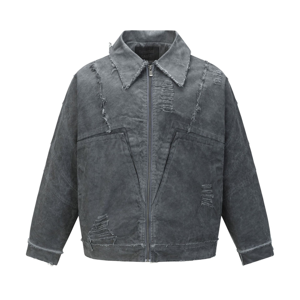 American Style Retro Hip-Hop Street Fried Rouge Design Sense Loose Lapel Jacket For Men And Women