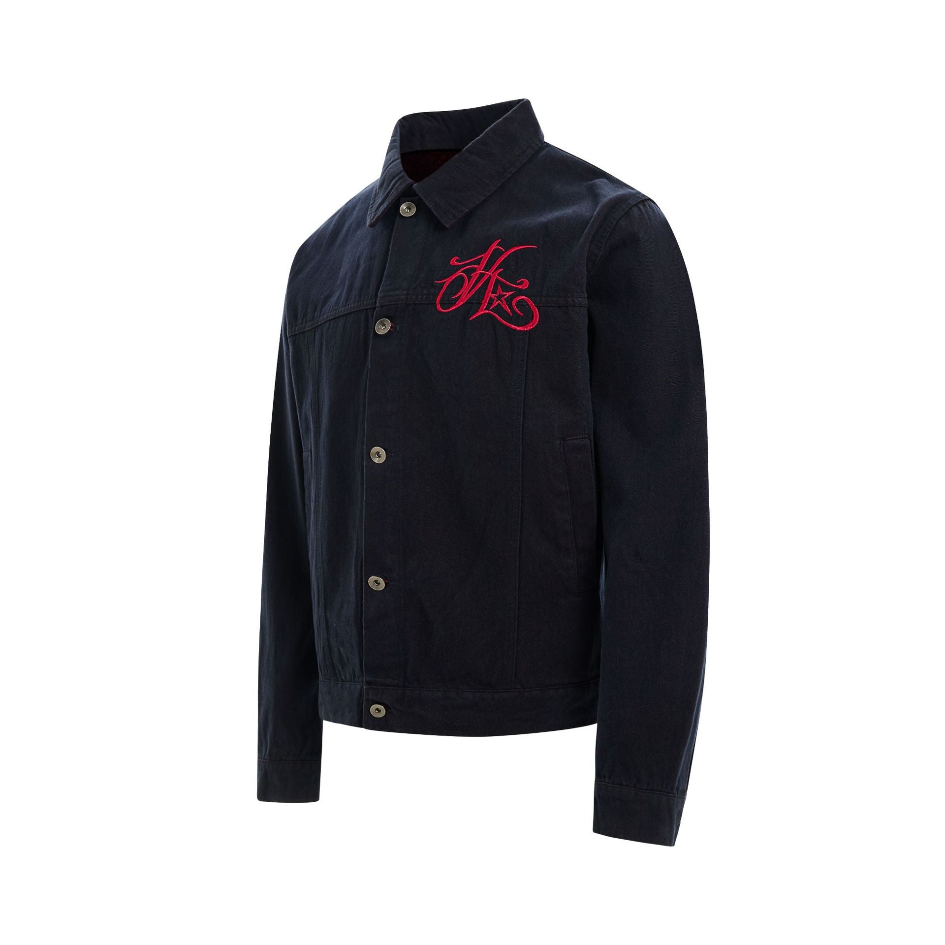 Trendy Brand American Style Spring And Autumn Lel Fashionable Men's Tooling Loose Casual Hip-hop Two-color Denim Jacket