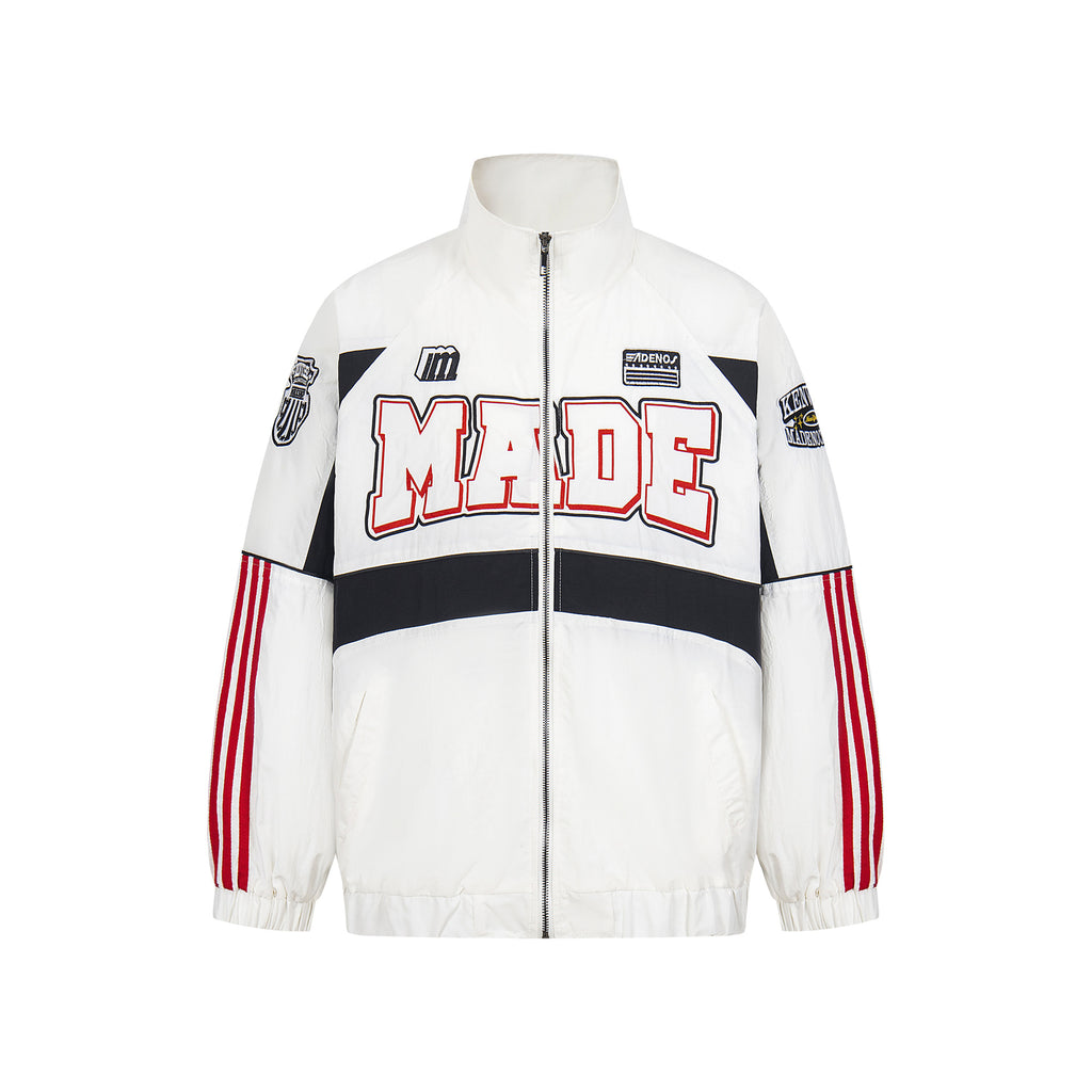 American Style High Street Fashion Brand Hip Hop Collar Jacket Casual Motorcycle Style Loose Unisex Jacket