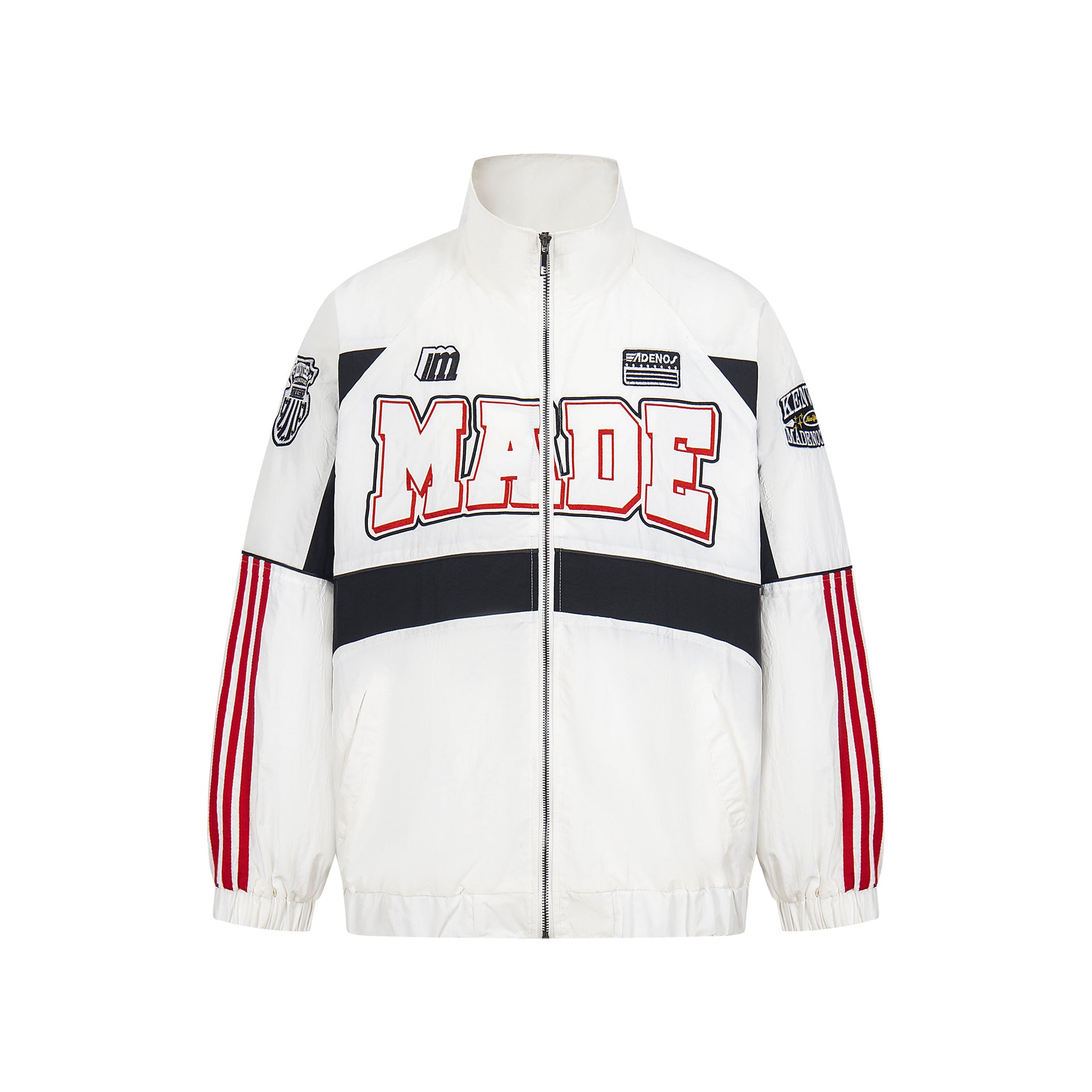 American Style High Street Fashion Brand Hip Hop Collar Jacket Casual Motorcycle Style Loose Unisex Jacket