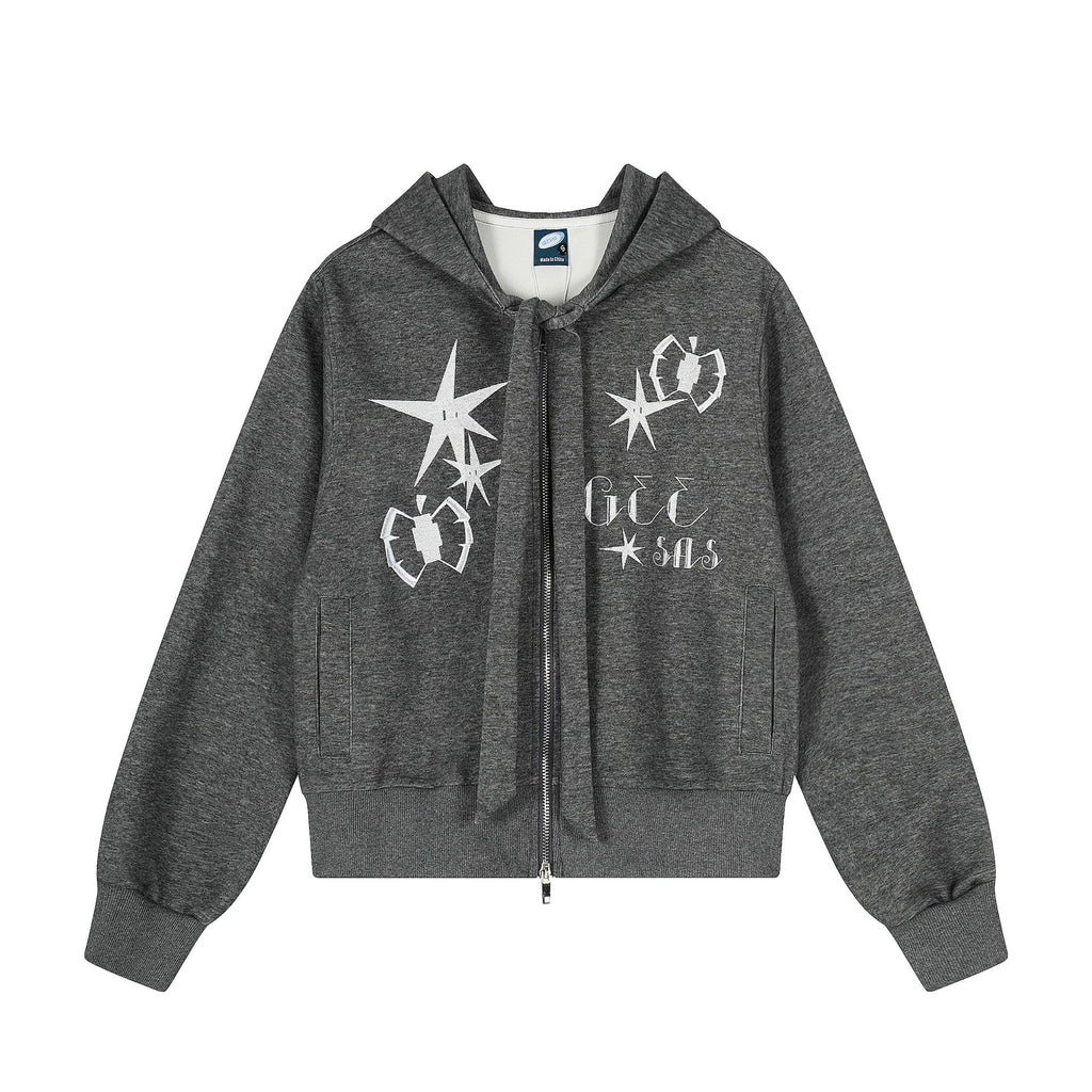 Autumn And Winter Y2K Design Sense Hip Hop Pattern Men's And Women's Sports Style Jacket Loose Couple Jacket