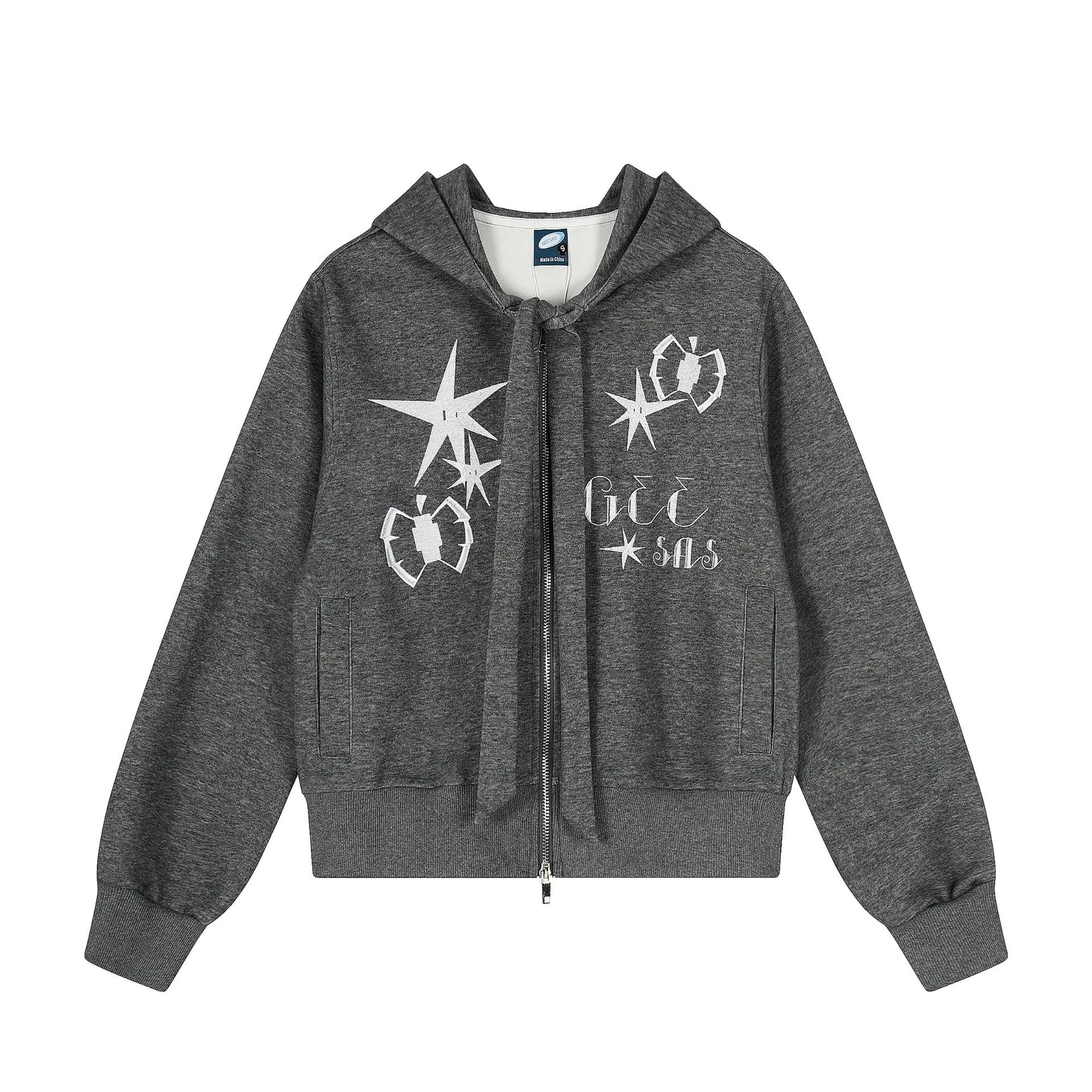Autumn And Winter Y2K Design Sense Hip Hop Pattern Men's And Women's Sports Style Jacket Loose Couple Jacket