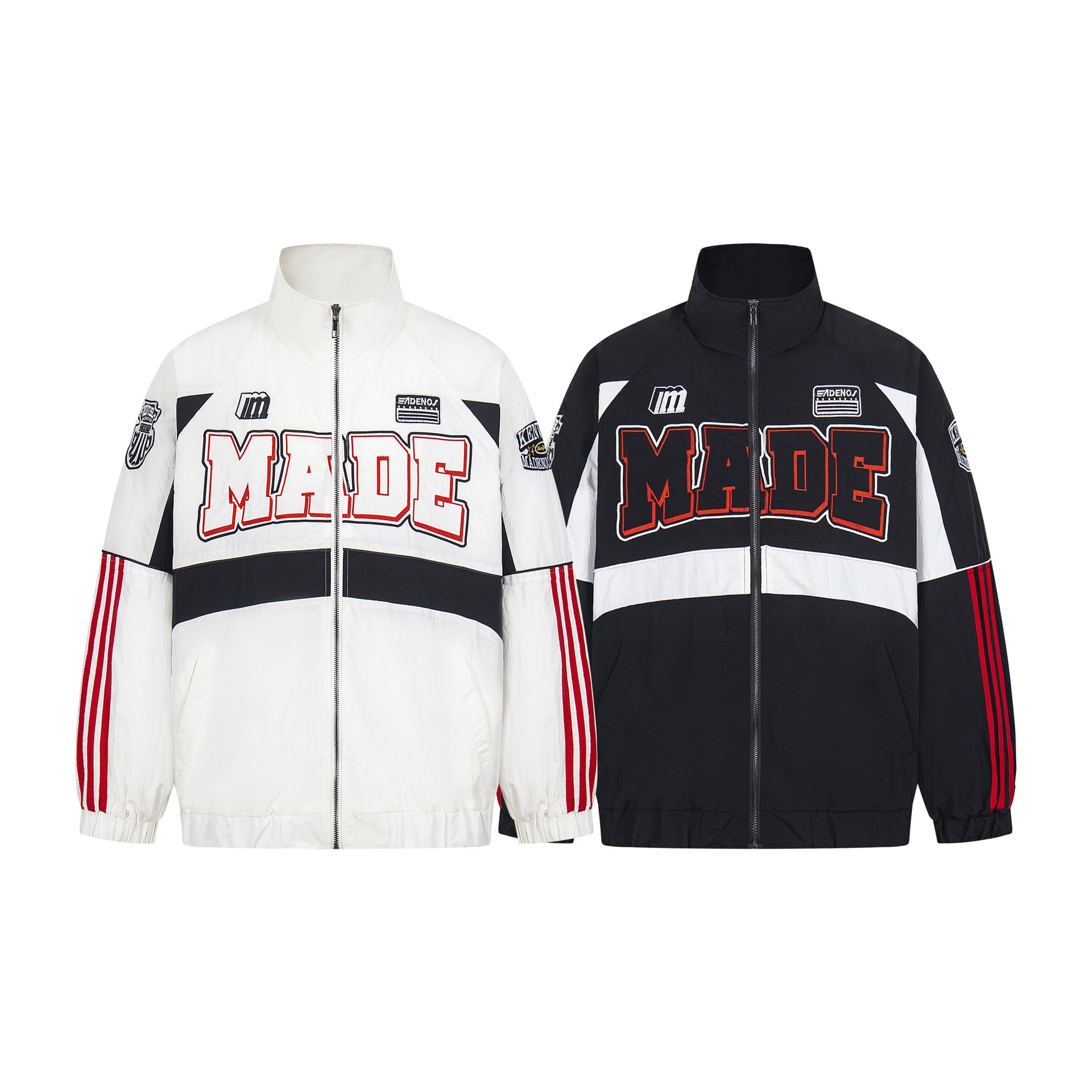 American Style High Street Fashion Brand Hip Hop Collar Jacket Casual Motorcycle Style Loose Unisex Jacket