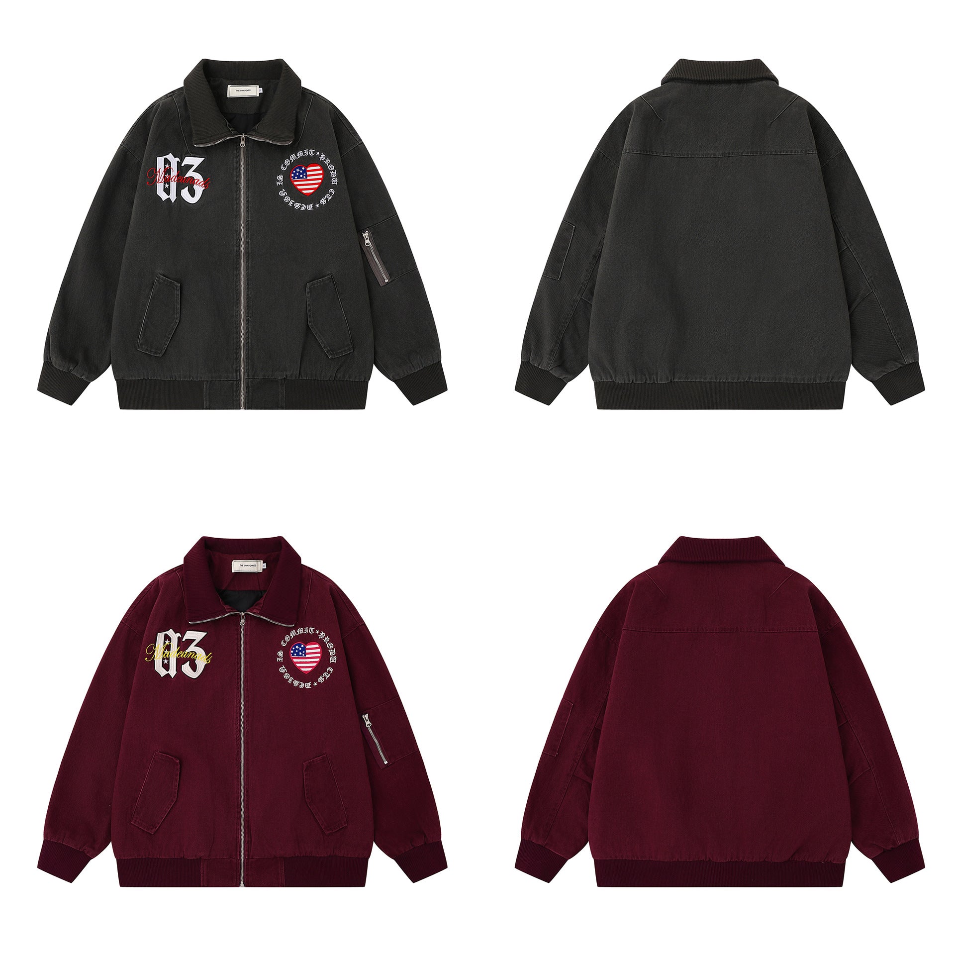 Hip-Hop Trendy Brand Antique Solid Color Loose Jacket Men's American Style Vintage Casual All-Match Jacket