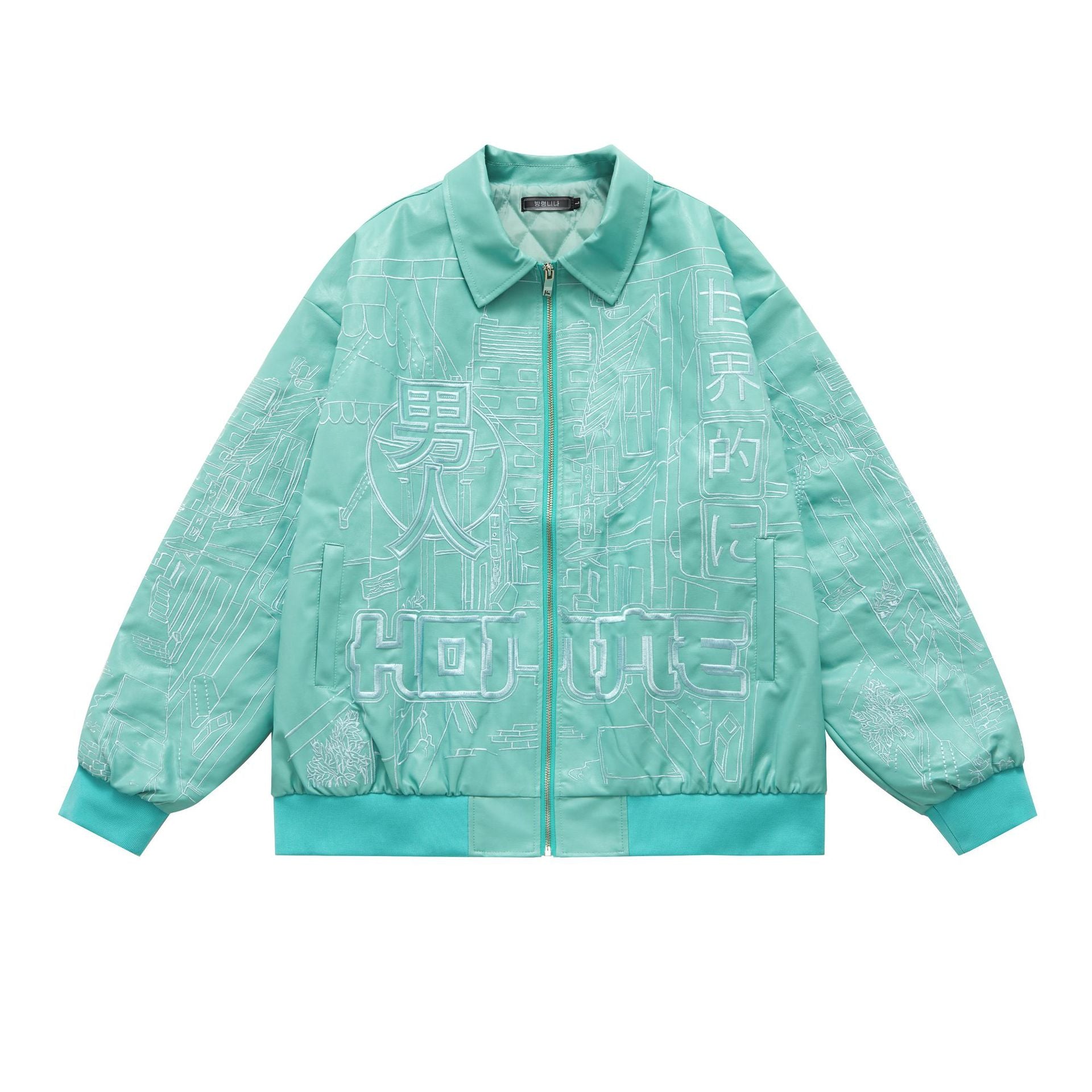 European And American Hip-Hop Old Embroidered Denim Jacket Trendy Brand Loose Couple Casual All-Match Jacket For Men And Women