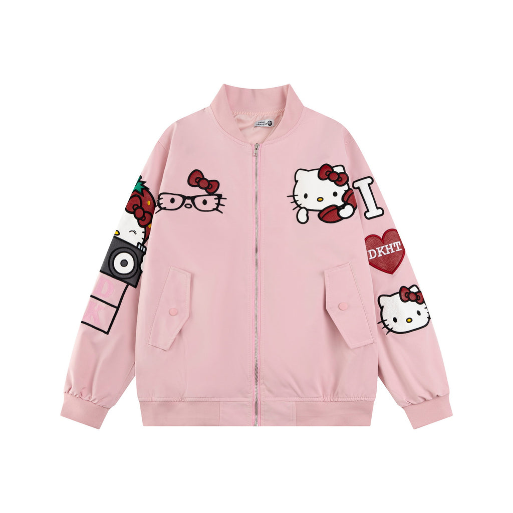 2025 American Hip Hop Embroidered Baseball Suit Coat Spring And Autumn Loose Couple Bomber Jacket