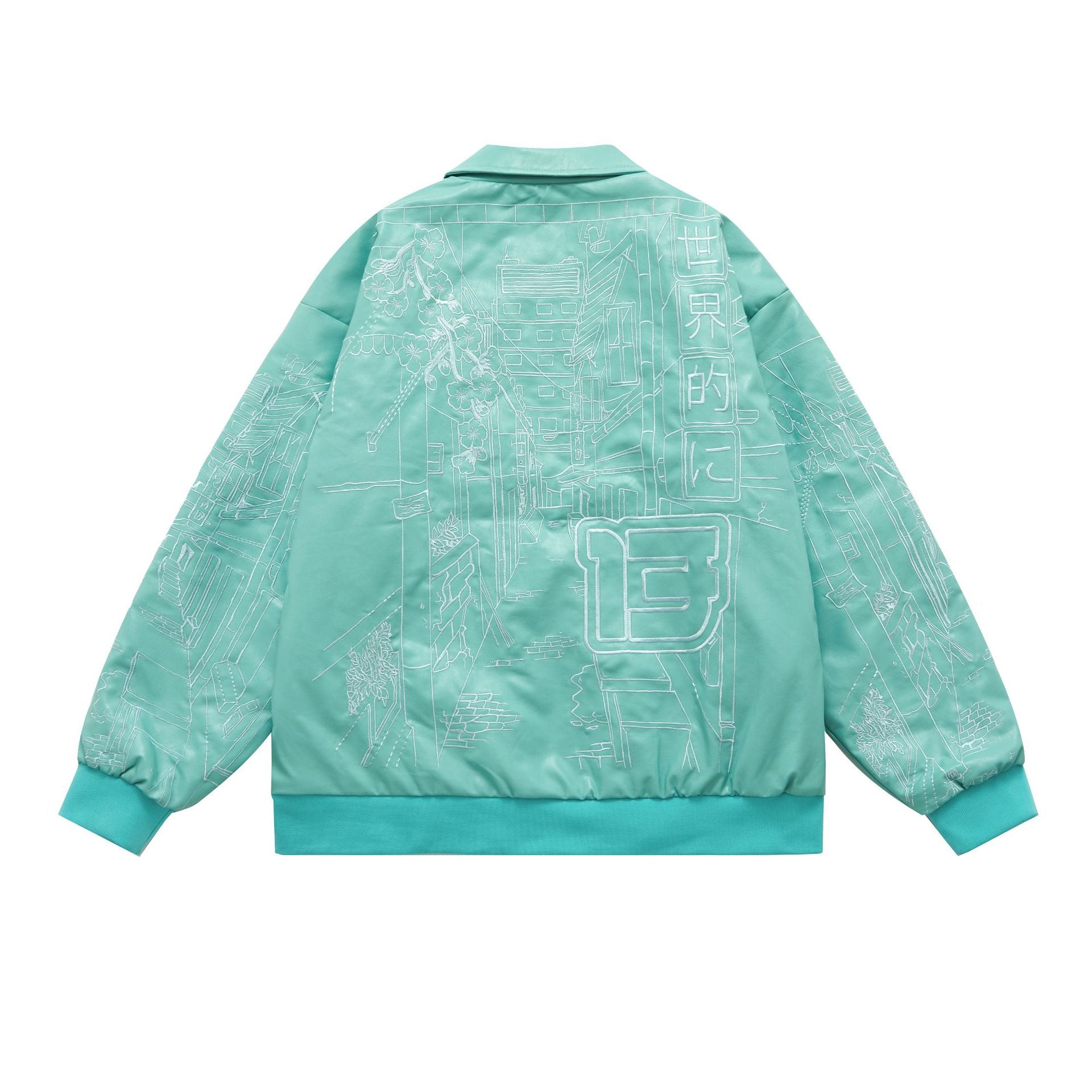 European And American Hip-Hop Old Embroidered Denim Jacket Trendy Brand Loose Couple Casual All-Match Jacket For Men And Women