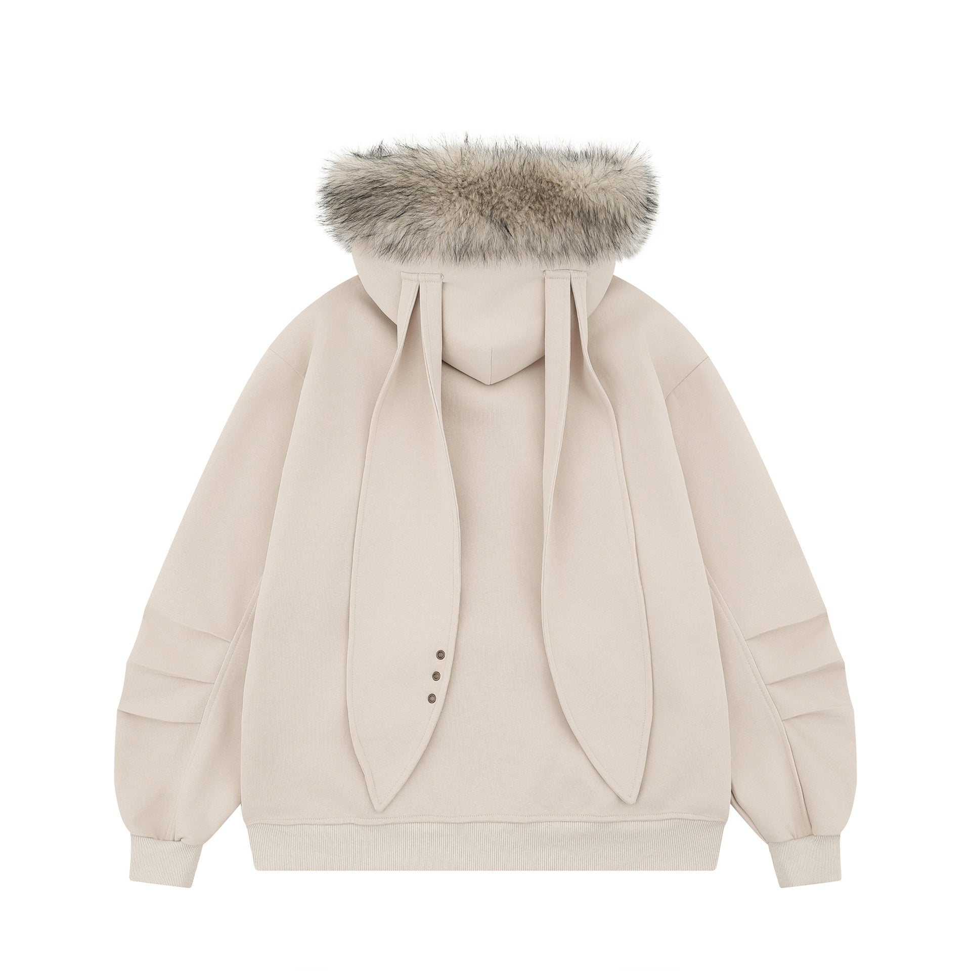 Hip-Hop Yabi Printed Rabbit Ear Cardigan Hooded Sweater Men's And Women's Vintage Vintage Jacket