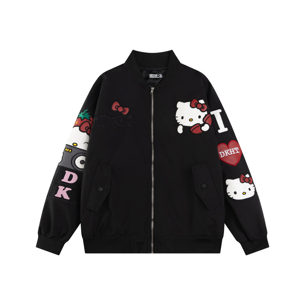 2025 American Hip Hop Embroidered Baseball Suit Coat Spring And Autumn Loose Couple Bomber Jacket