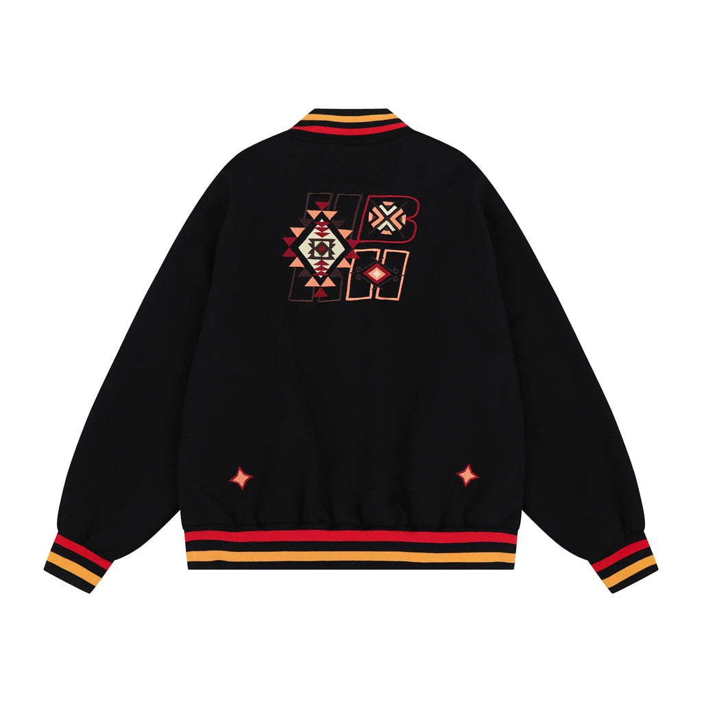 2025 New American Style Retro Trendy Street Trendy Hip-Hop Pi Handsome Letter Printing Trendy Casual Jacket