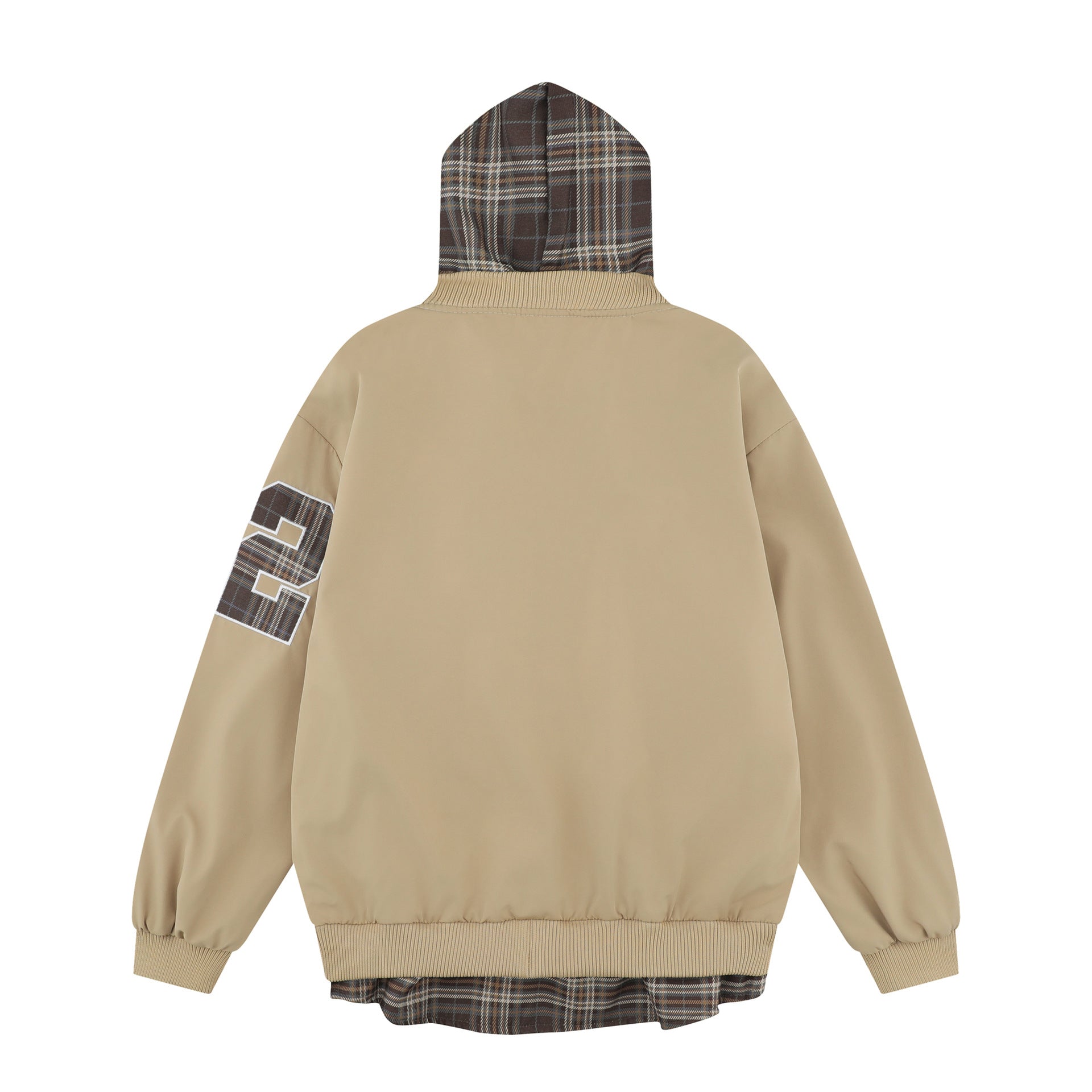2025 New American Style Retro Street Trendy Fake Two-Piece Handsome Hip-Hop Design Loose Casual Jacket