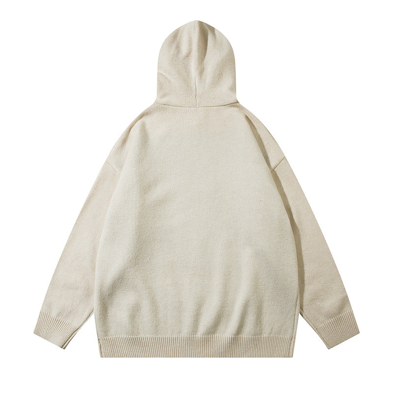 New Long Sleeve Sweater Ins American Street Hip Hop Hooded Letters Graffiti Painting Trendy Brand Sweater