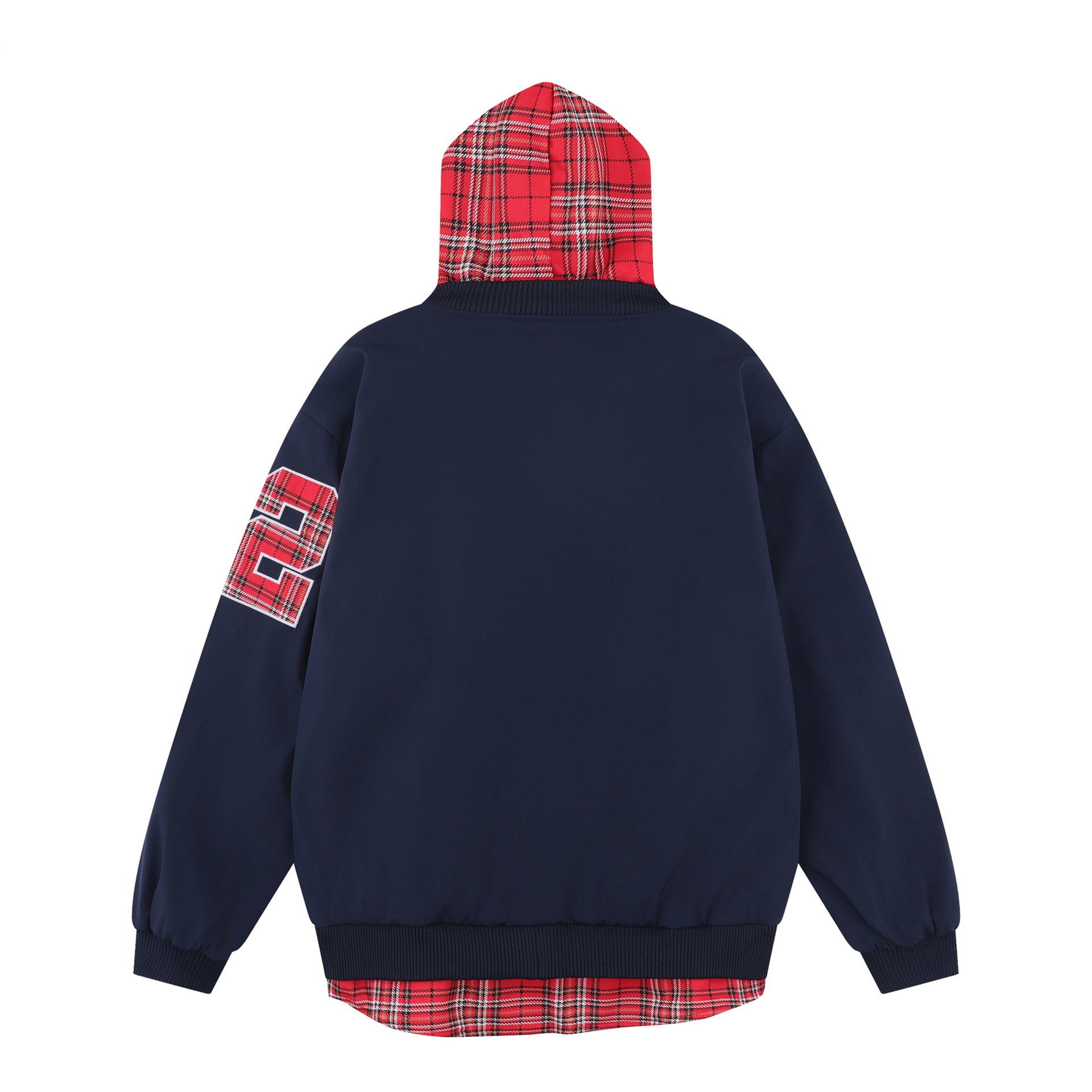 2025 New American Style Retro Street Trendy Fake Two-Piece Handsome Hip-Hop Design Loose Casual Jacket