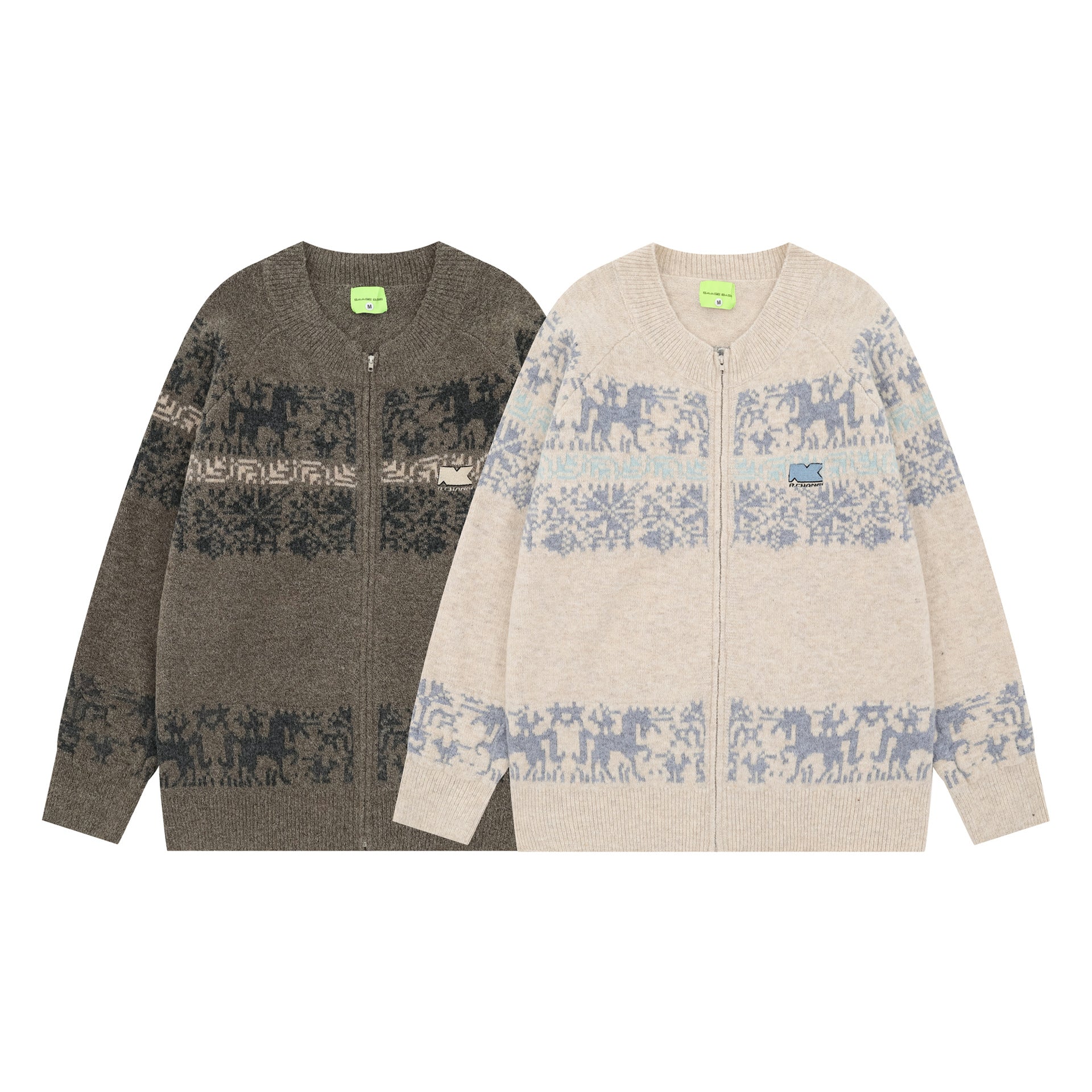 2025 New American Style Retro Hip Hop Lazy Trendy Brand All-match Loose Casual Knit Top