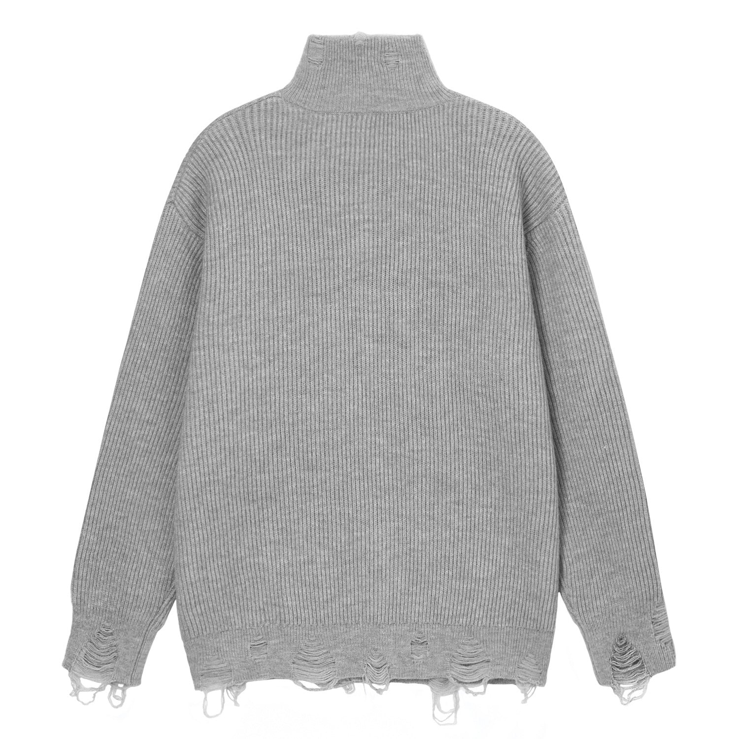 American-style High Street Graffiti Destruction Wind Cardigan Sweater Men's Autumn And Winter Hip-hop National Fashion Design Sense Knitwear