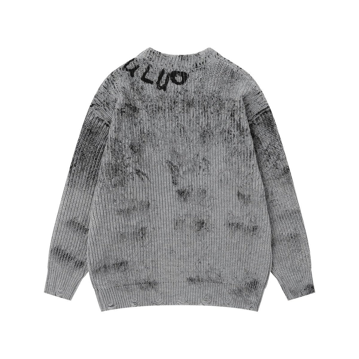 2025 American-style Retro Old Fashionable Puppies Handsome Hip-hop All-match High-end Loose Casual Knitted Shirt