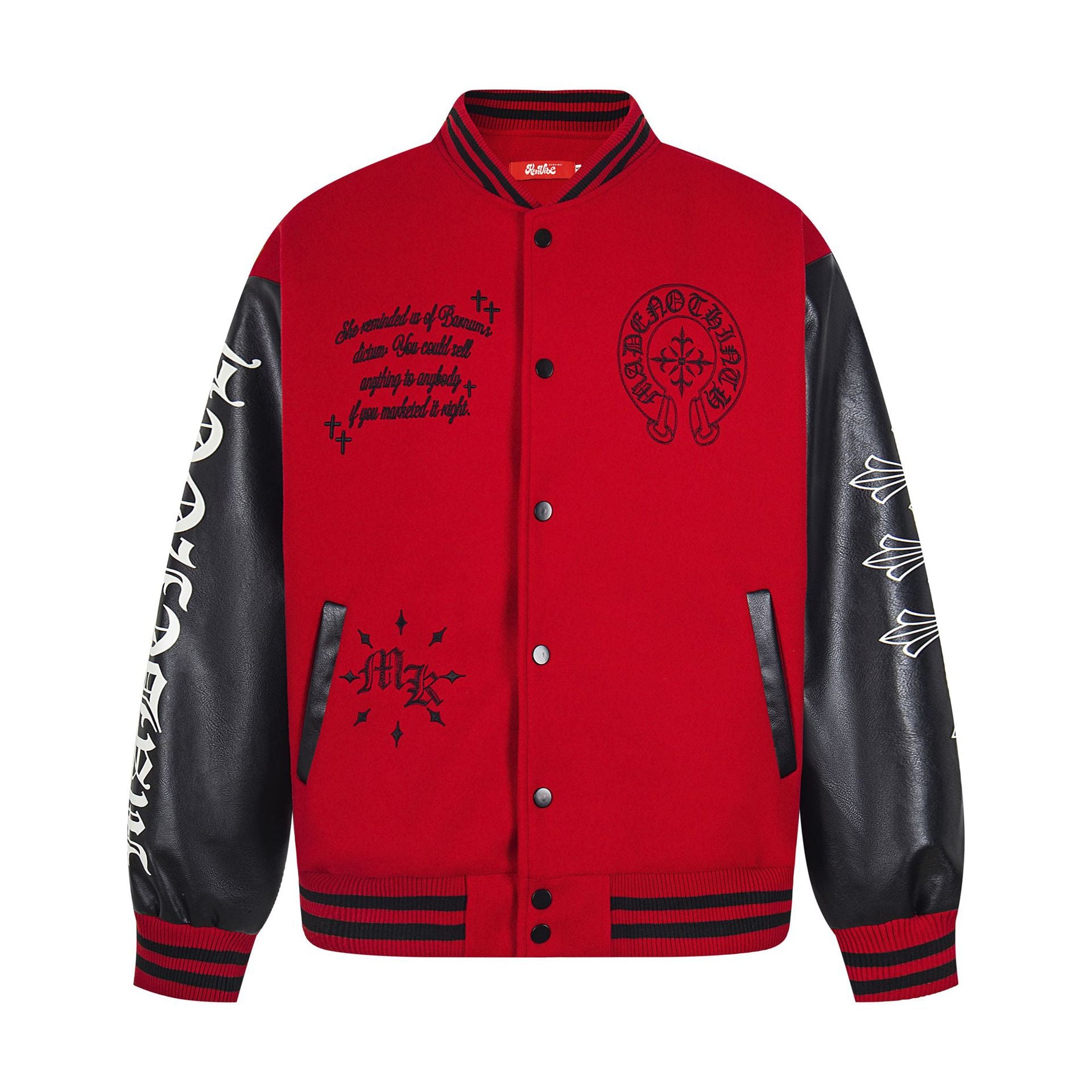 American Style Retro Hip-Hop Loose Heavy Baseball Suit Ins Street Rock Unisex Jacket