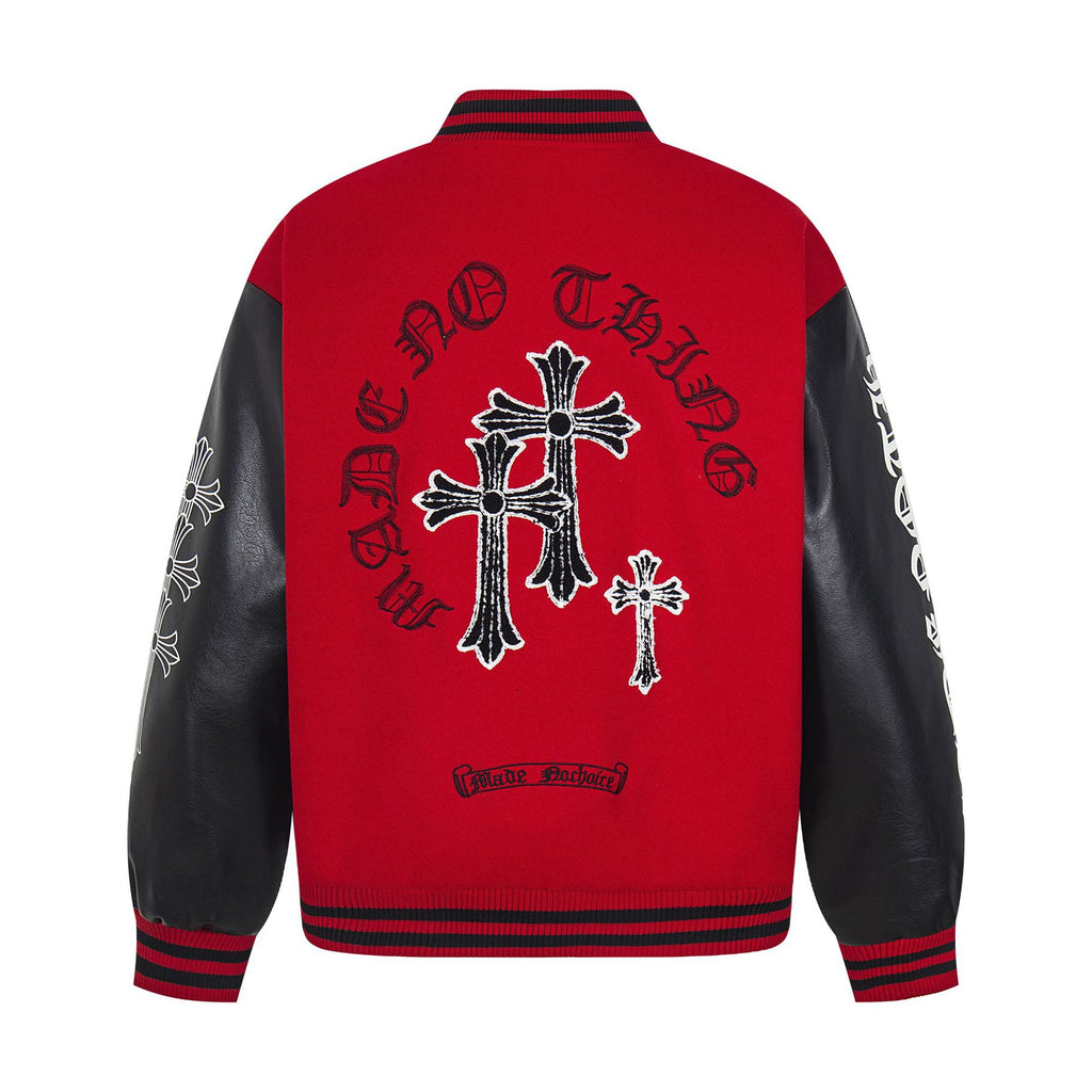 American Style Retro Hip-Hop Loose Heavy Baseball Suit Ins Street Rock Unisex Jacket