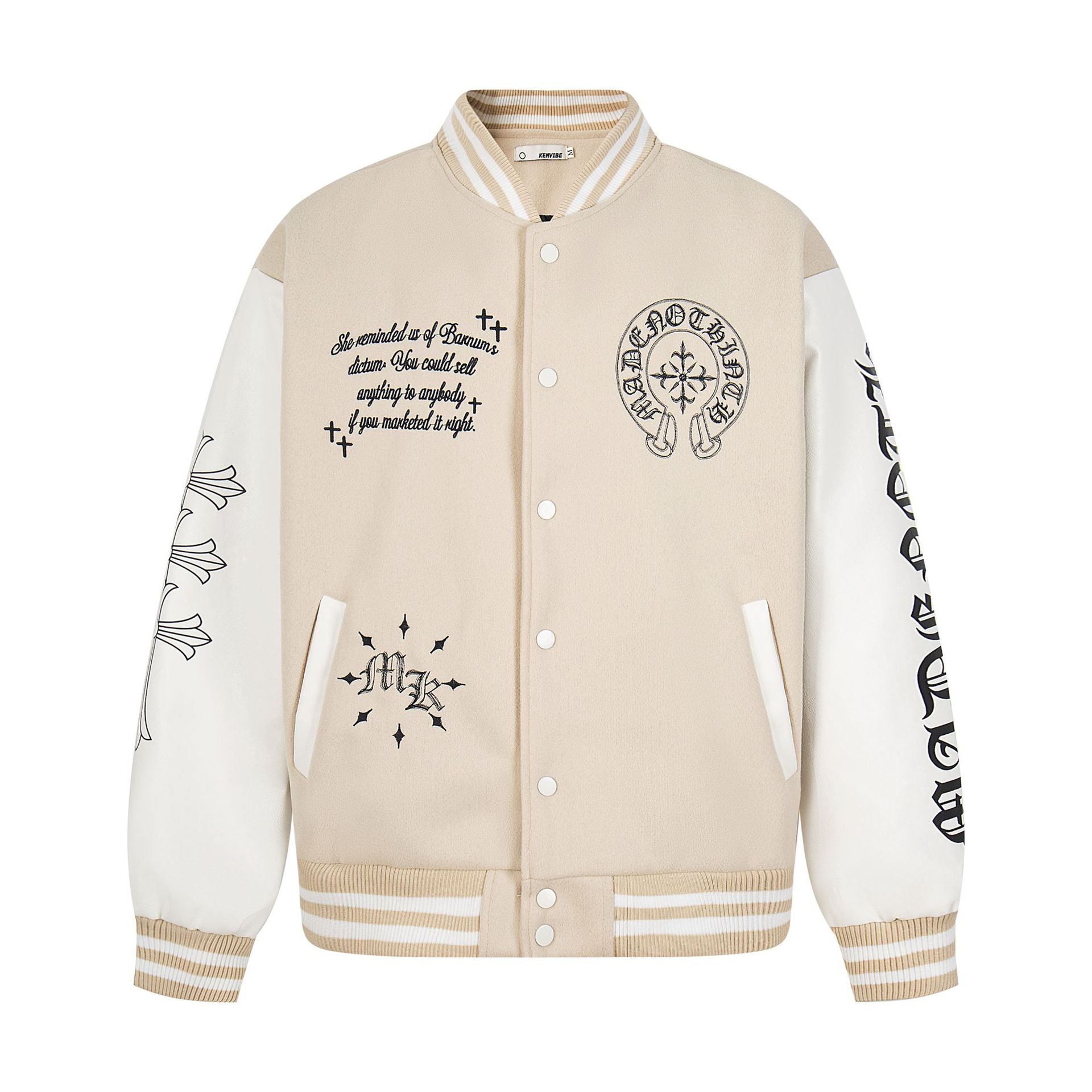 American Style Retro Hip-Hop Loose Heavy Baseball Suit Ins Street Rock Unisex Jacket