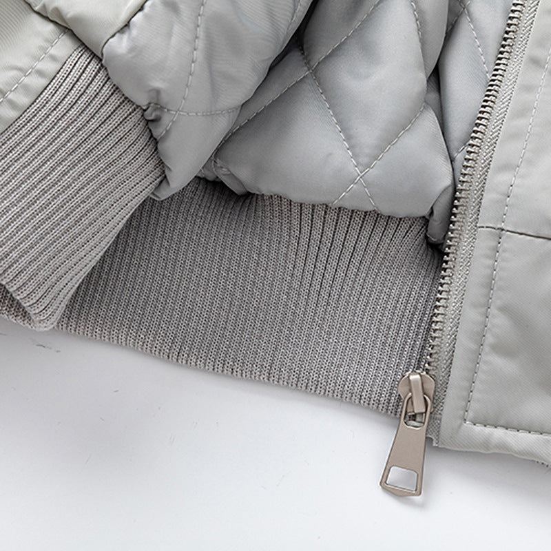 Hooded Fur Collar Cotton-padded Jacket Winter Men's Fashion Brand Heavy Craft Pleated Design Niche Loose Cotton Clothes