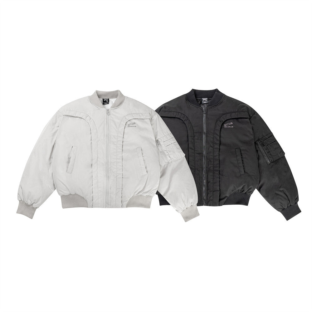 Winter Thickened Baseball Suit Cotton-padded Jacket Men's Aviator Jacket Trendy Design Sense Niche Functional Style Cotton-padded Jacket Jacket
