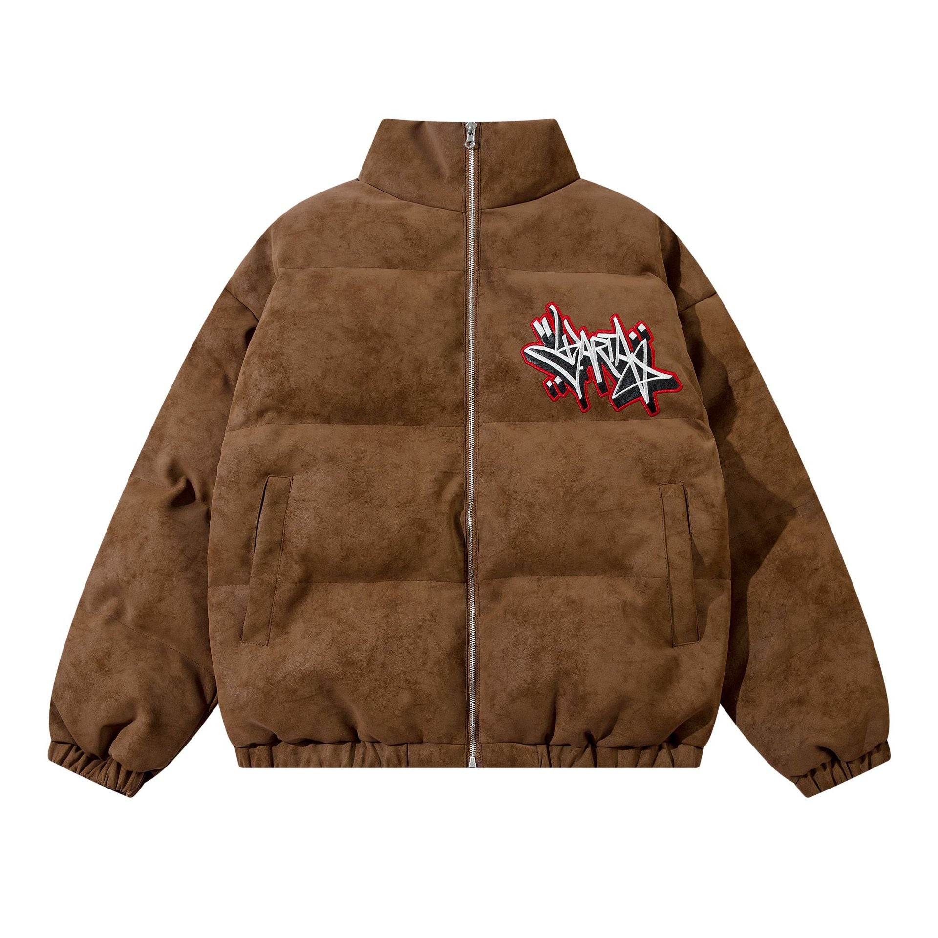 American-style Street Letter Embroidered Cotton-padded Coat Autumn And Winter Thickened Hip-hop Bread Coat For Men And Women Ins Fashion