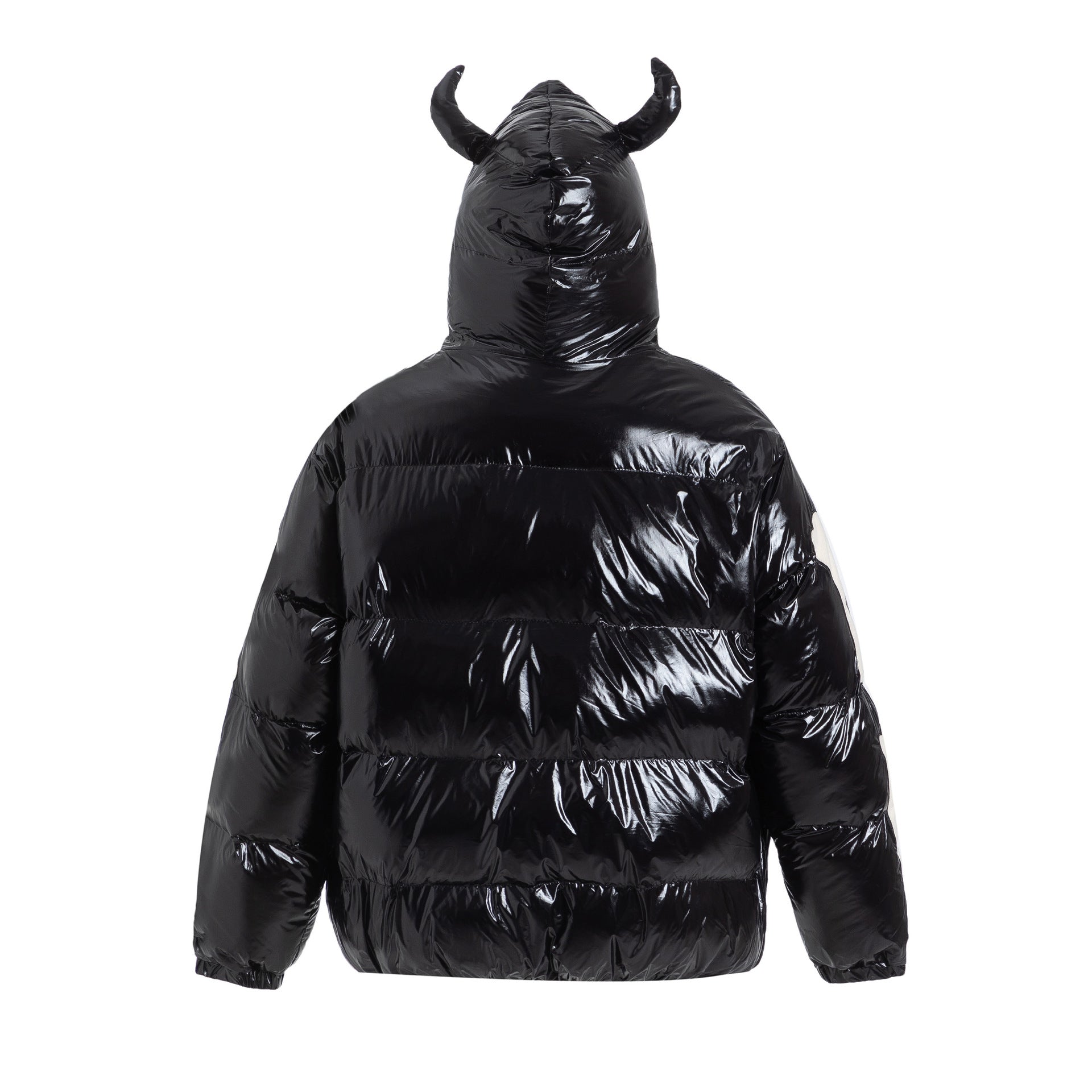 Trendy Brand Flocking Embroidered Skeleton Hooded Cotton Jacket Men's Hip-hop Loose Loose Couple's Bread Suit