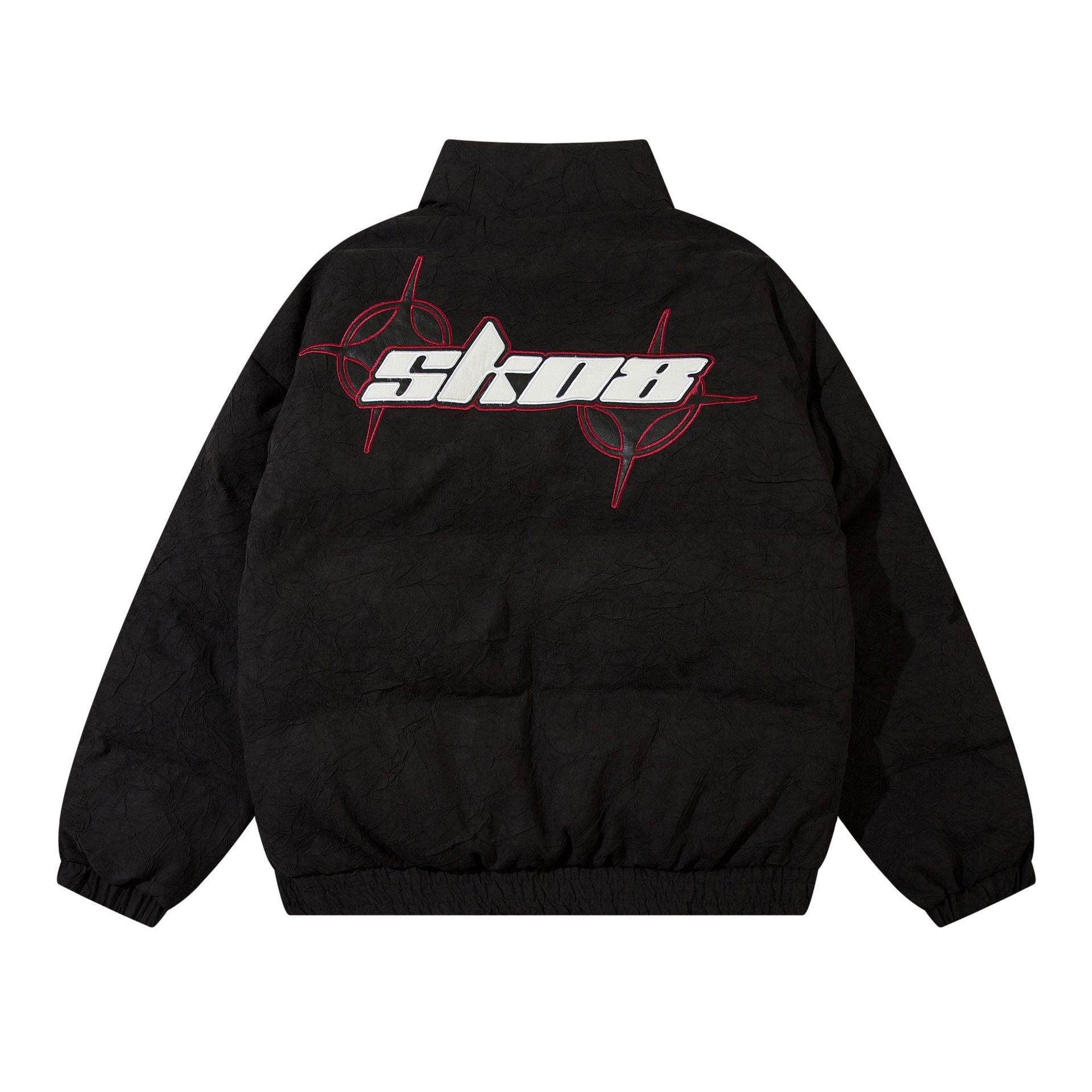 Hip-Hop Simple Letter Embroidered Collar Men's Casual Warm Oversize Cotton Coat Coat Autumn And Winter