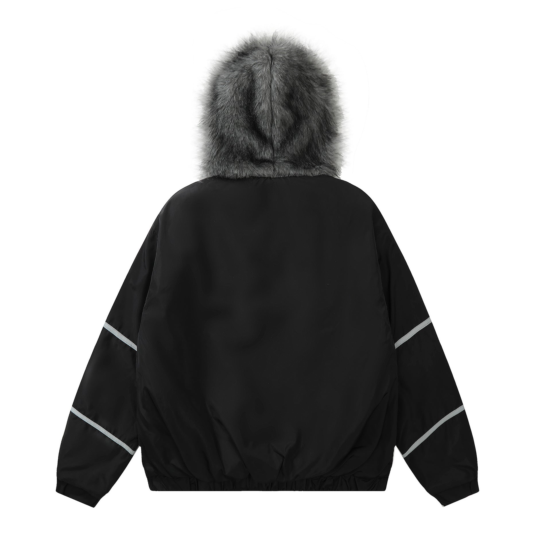 Hip-Hop National Fashion Vintage Plush Hooded Cotton Coat For Men And Women High Street Retro Loose Thickened Cotton Coat