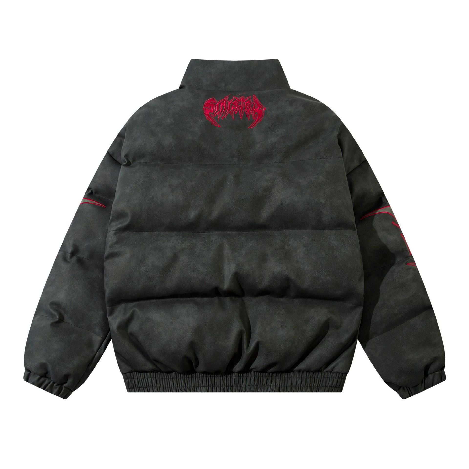 European And American Trend Letter Hip Hop Embroidered Pu Leather Jacket Retro Men's Personality Loose Autumn And Winter Top