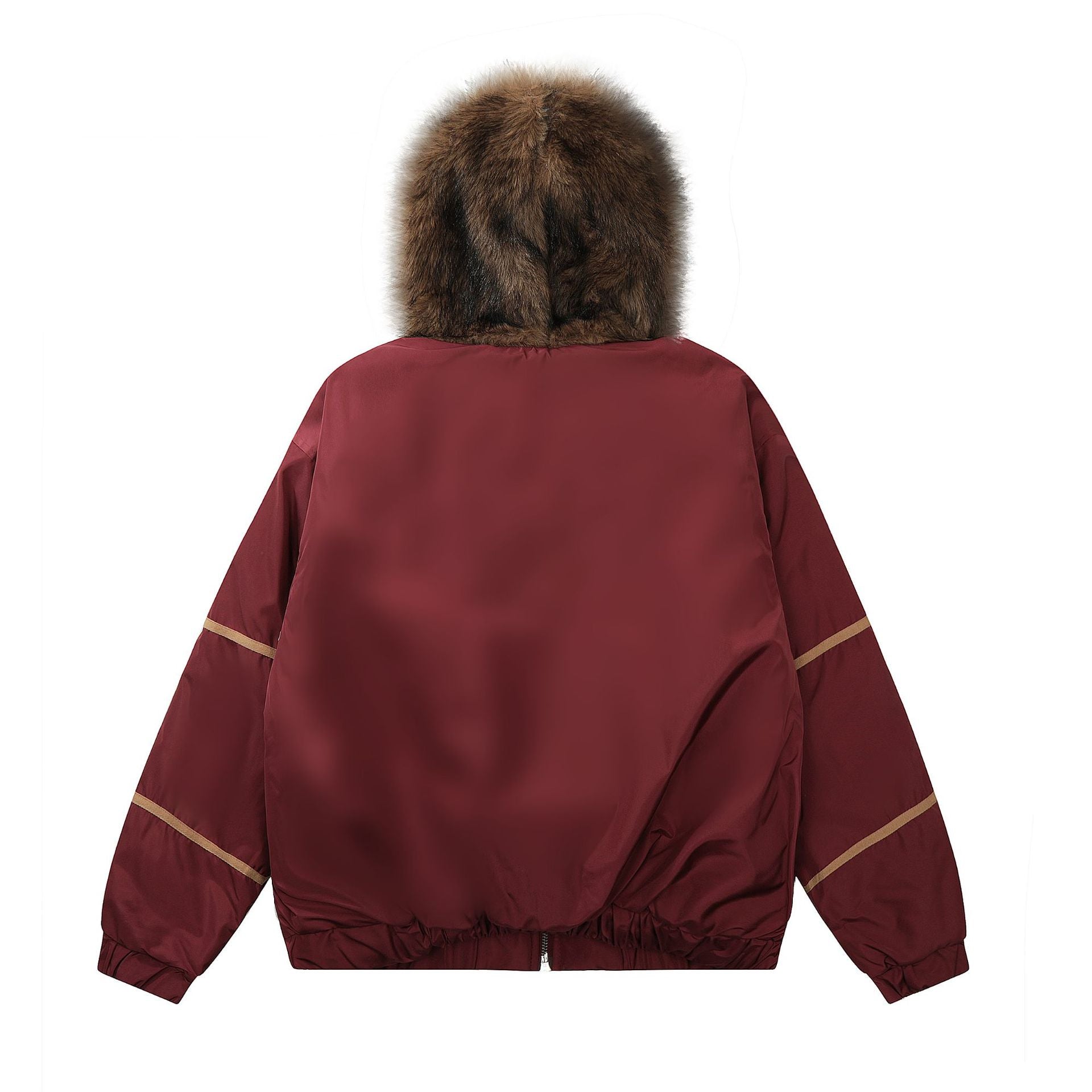 Hip-Hop National Fashion Vintage Plush Hooded Cotton Coat For Men And Women High Street Retro Loose Thickened Cotton Coat