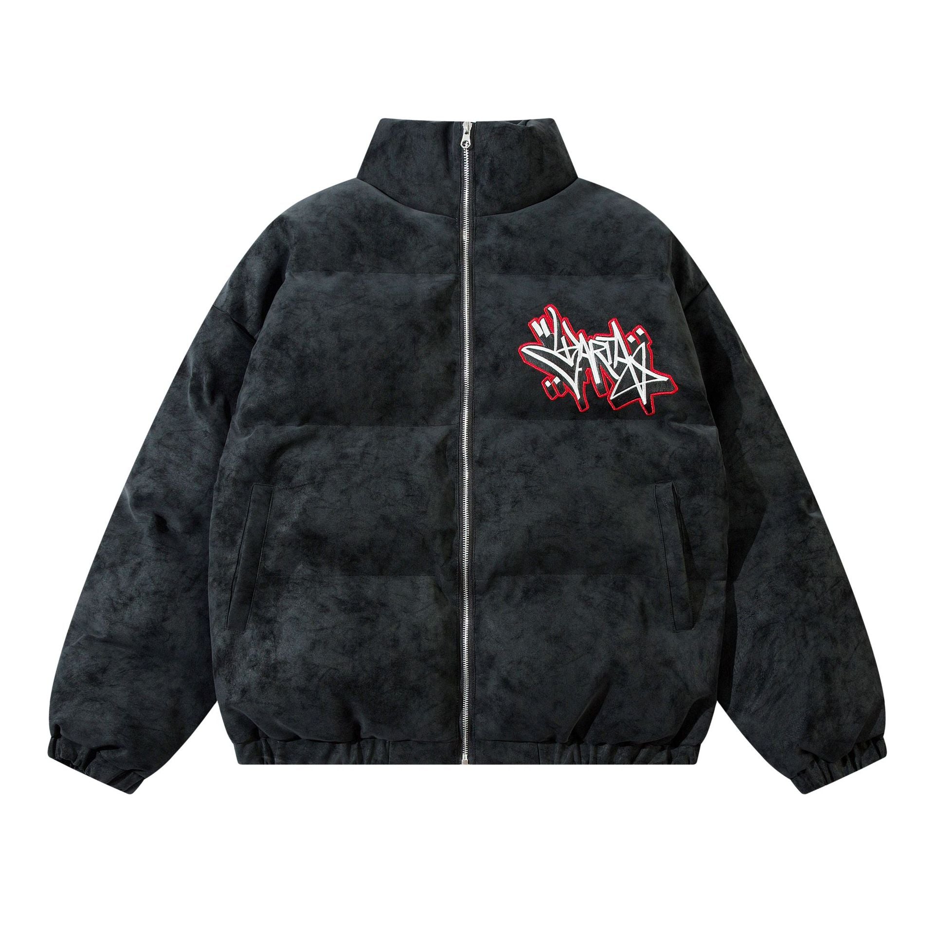 American-style Street Letter Embroidered Cotton-padded Coat Autumn And Winter Thickened Hip-hop Bread Coat For Men And Women Ins Fashion