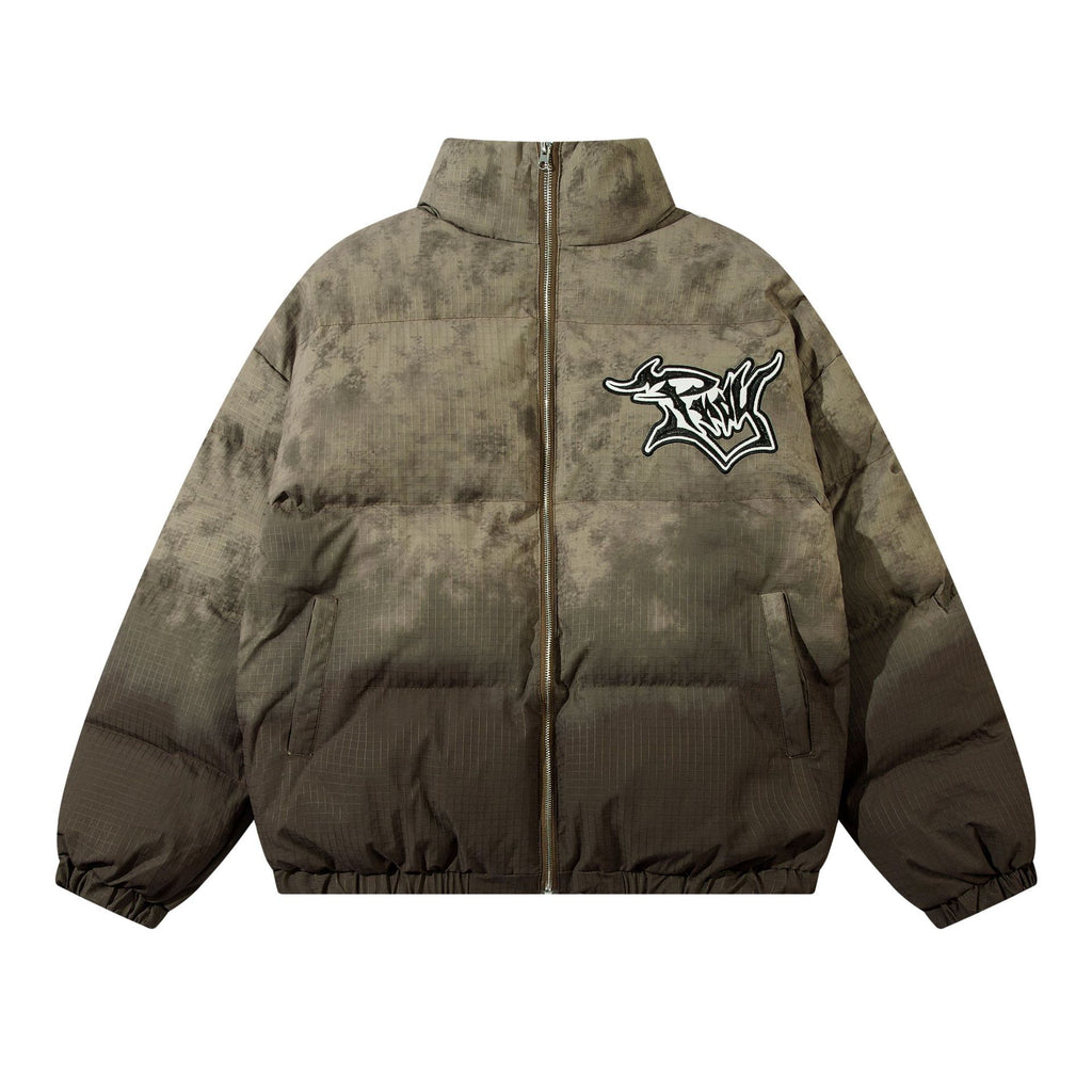 Gothic Alphabet Vintage Cotton-padded Clothes American Street Hip-hop Couples Cotton-padded Jacket Fashionable Warm Jacket New Style