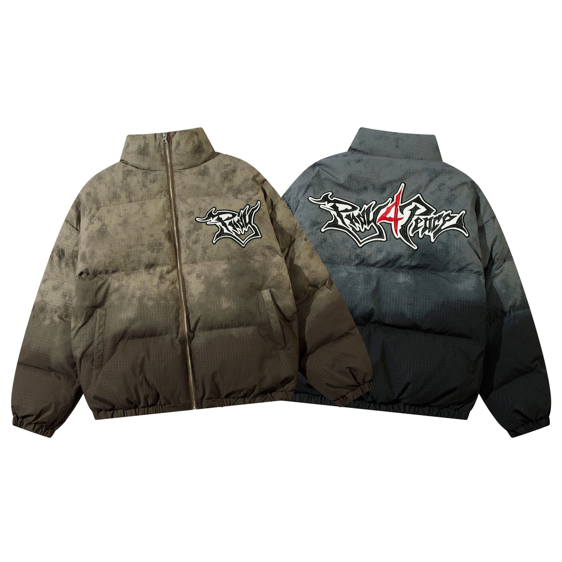 Gothic Alphabet Vintage Cotton-padded Clothes American Street Hip-hop Couples Cotton-padded Jacket Fashionable Warm Jacket New Style
