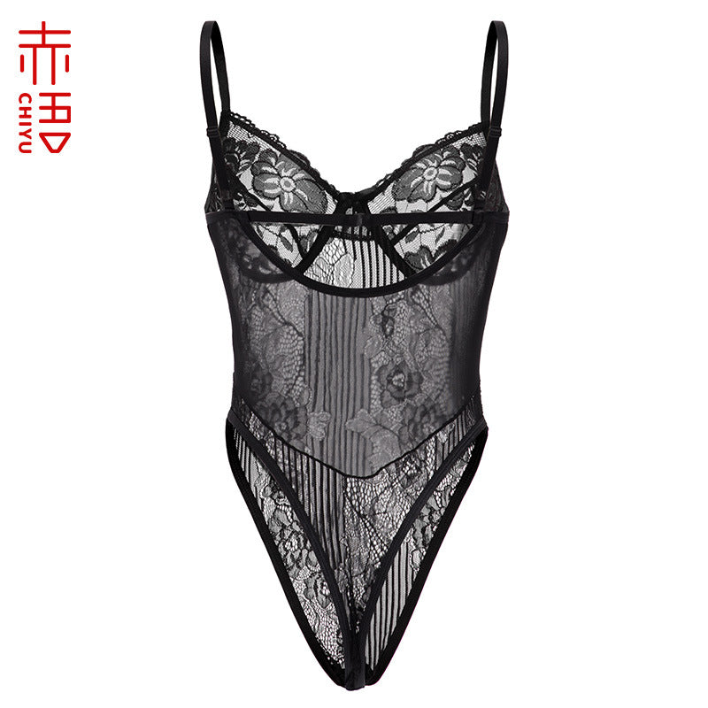 Plus Size Lace Teddy - Sexy Lingerie Jumpsuit