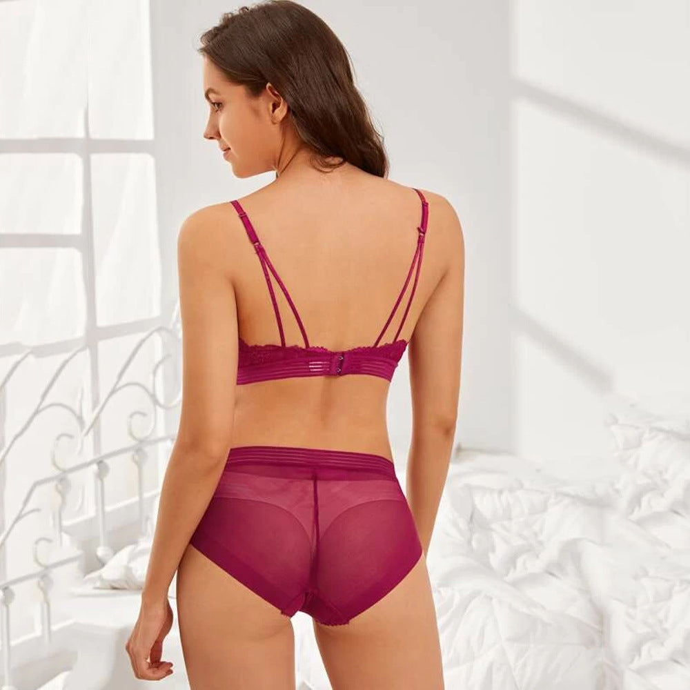 Wire-Free Push-Up Bra Set - Plus Size Comfortable Lingerie