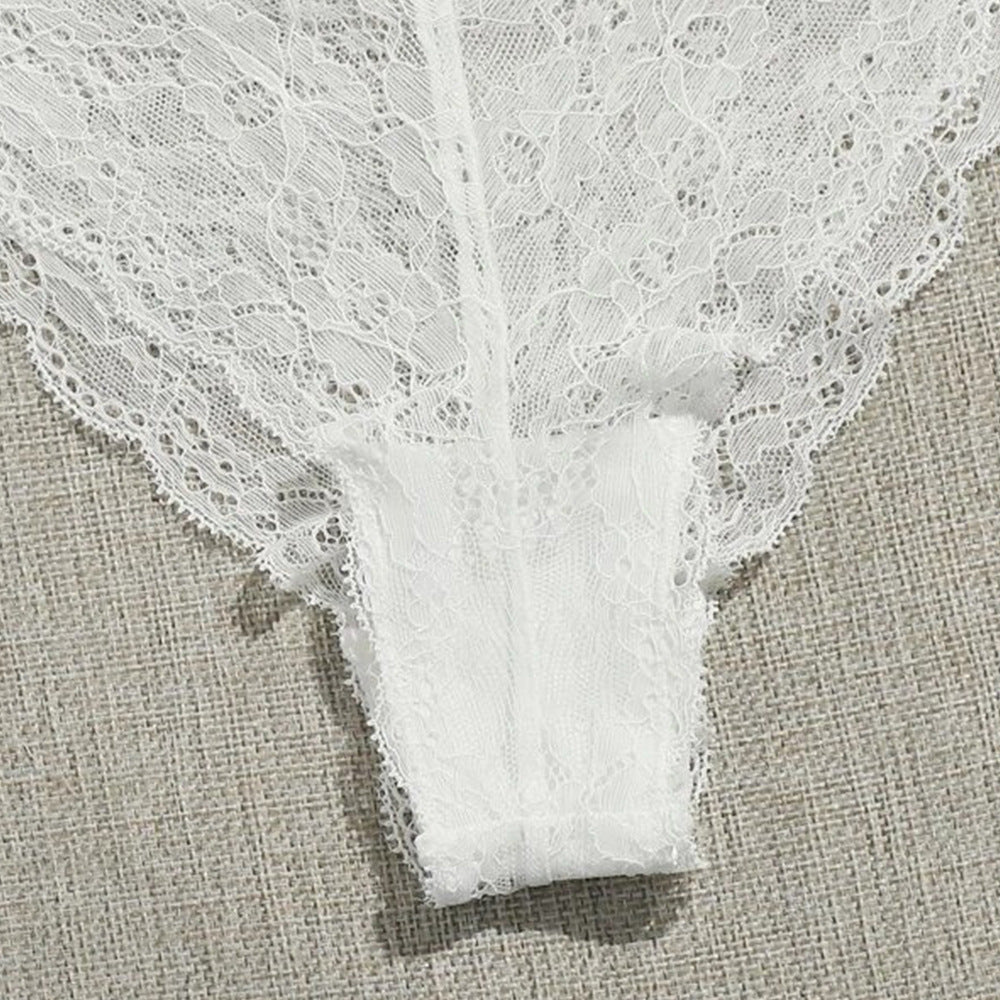 Lace Bra Perspective Lingerie - Sheer Two-Piece Set