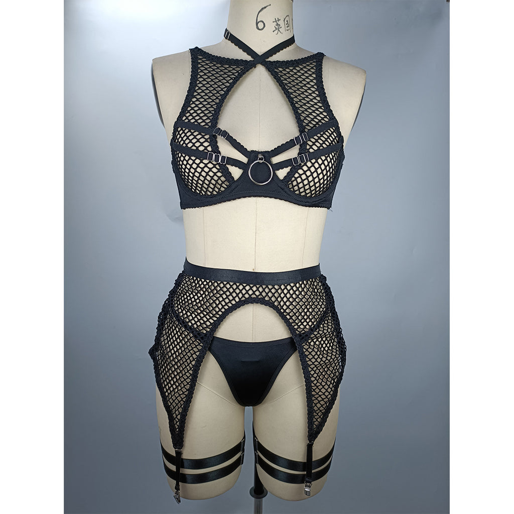 Fishnet Hollow Perspective Lingerie - Sexy Bodysuit