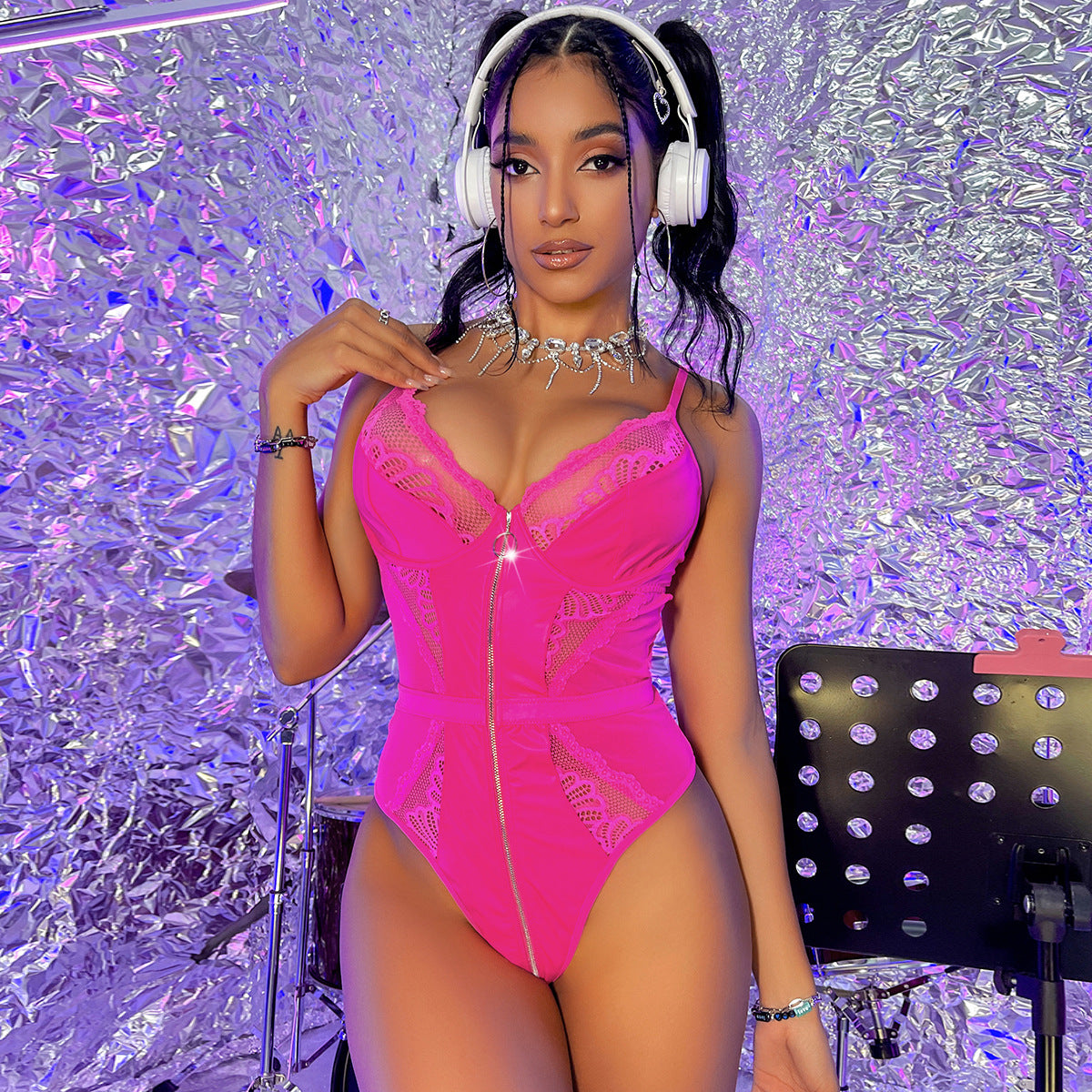 Lace Bodysuit Pajamas - Sexy One-Piece Lingerie