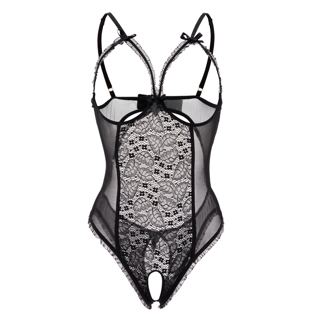 Open Crotch Backless Bodysuit - Sexy Lace Lingerie