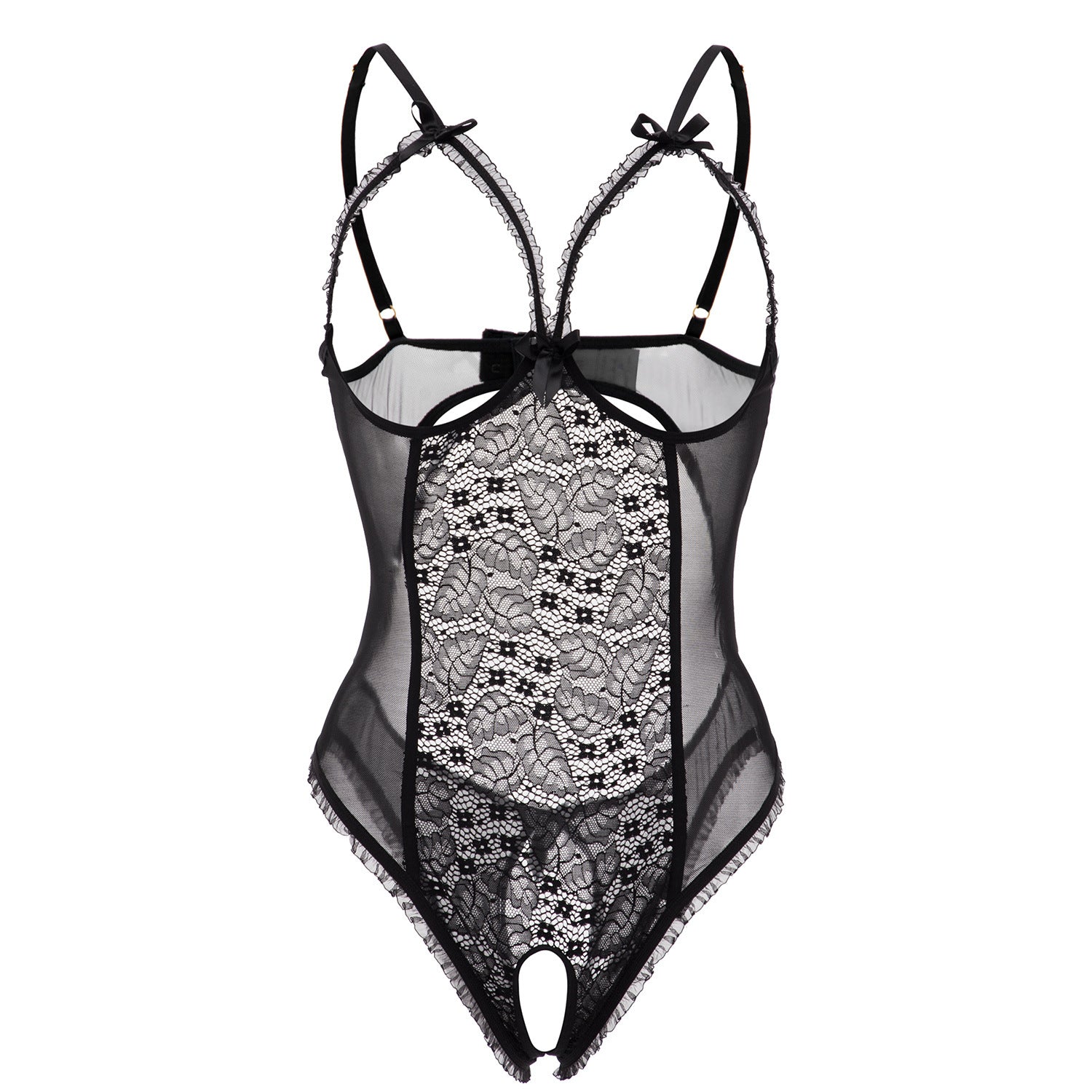Open Crotch Backless Bodysuit - Sexy Lace Lingerie