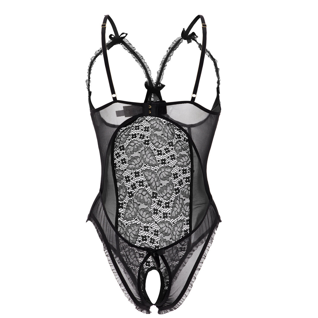Open Crotch Backless Bodysuit - Sexy Lace Lingerie