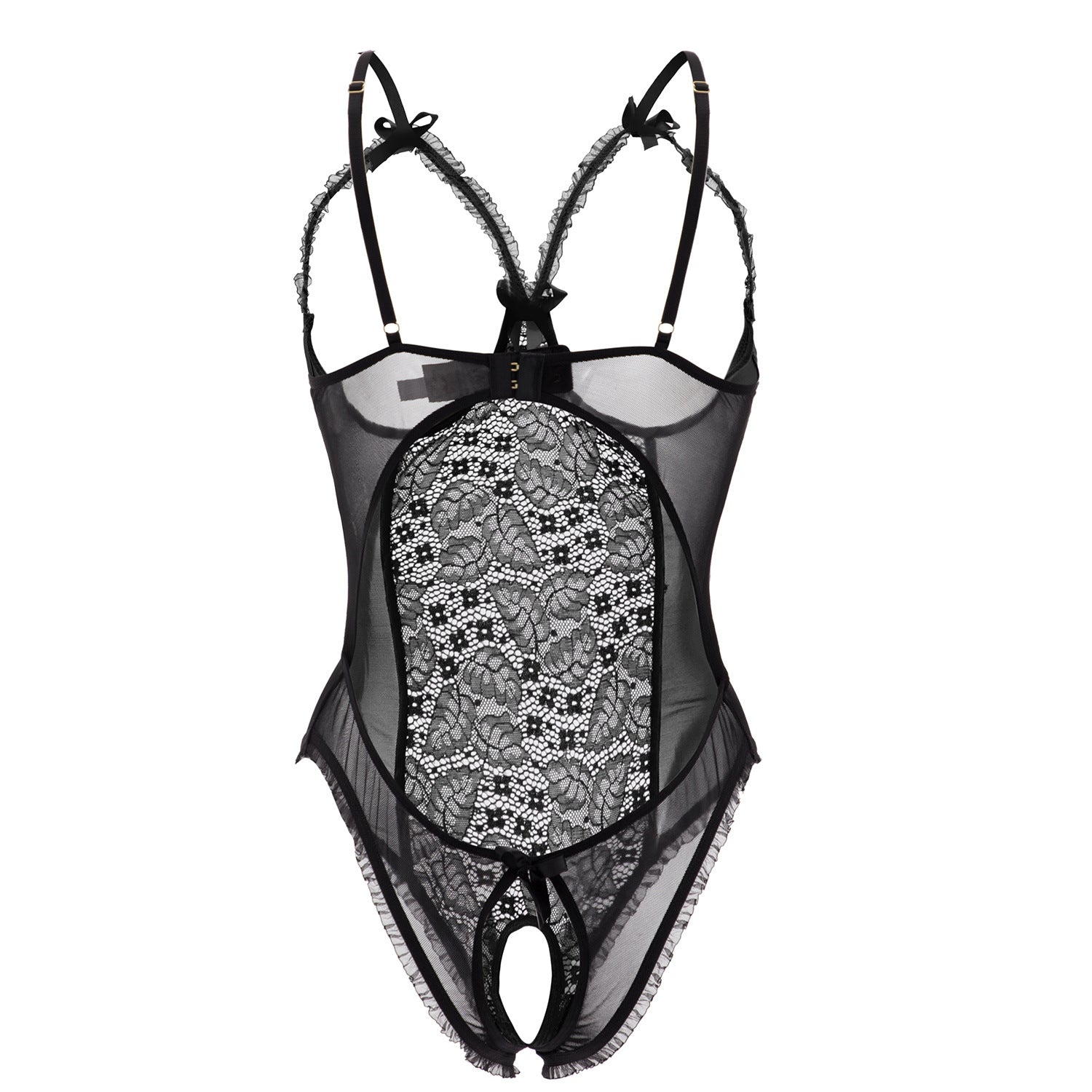 Open Crotch Backless Bodysuit - Sexy Lace Lingerie