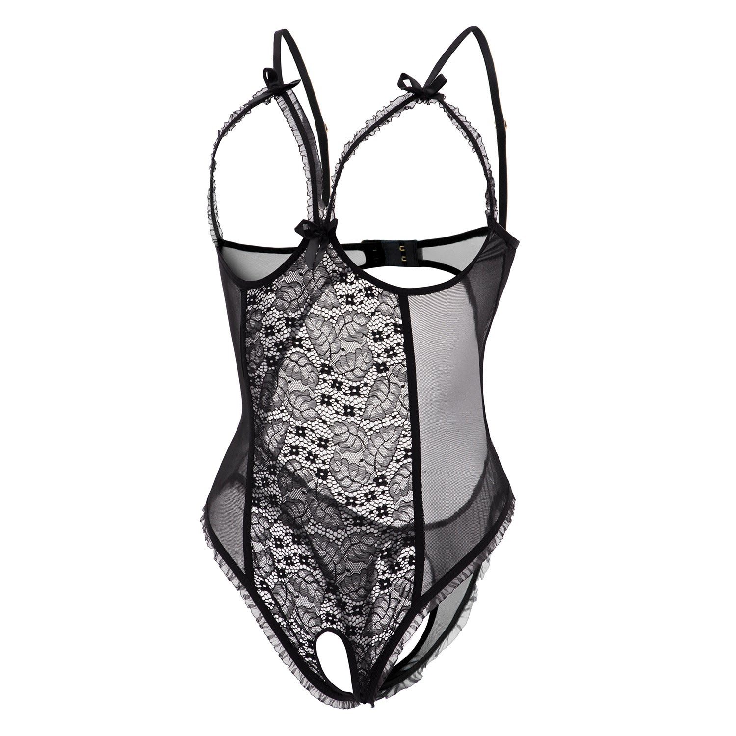 Open Crotch Backless Bodysuit - Sexy Lace Lingerie