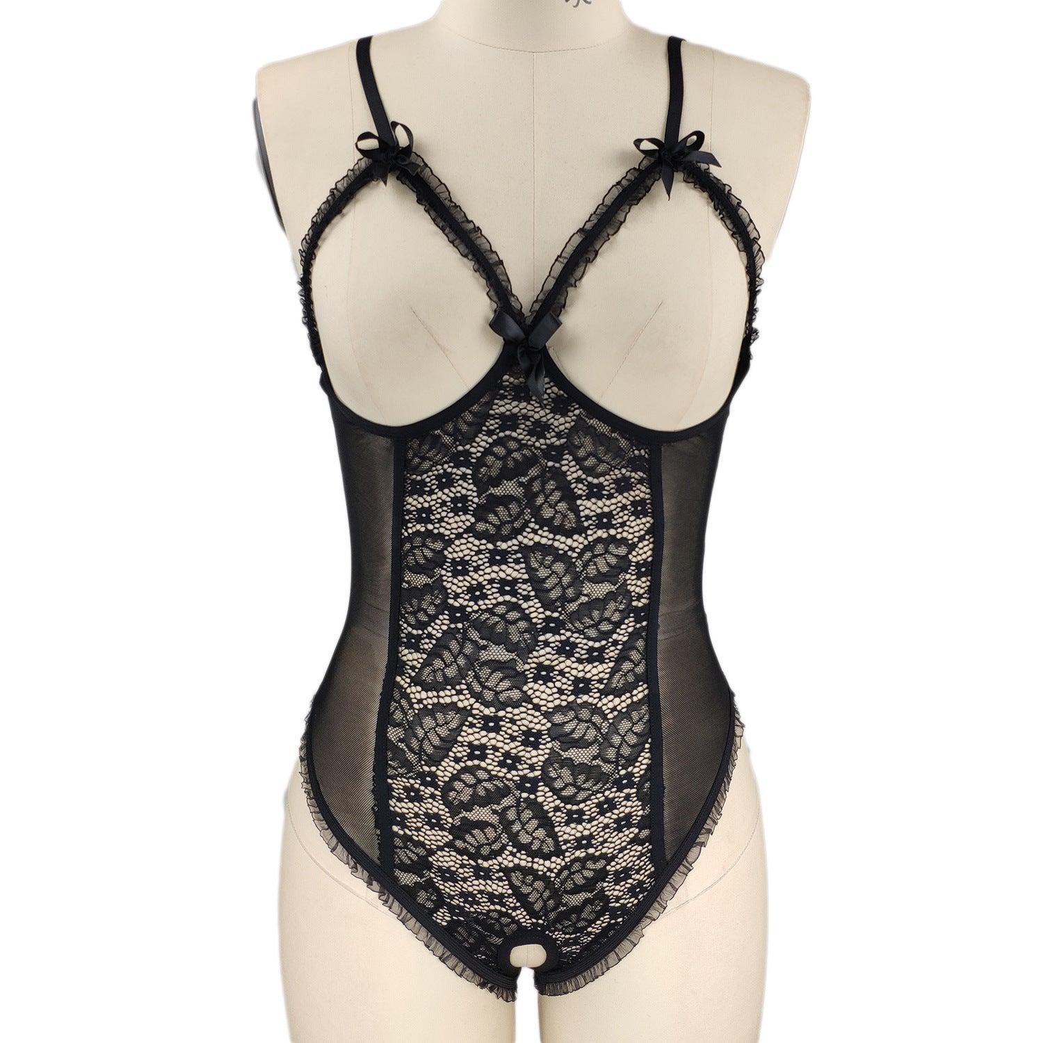 Open Crotch Backless Bodysuit - Sexy Lace Lingerie