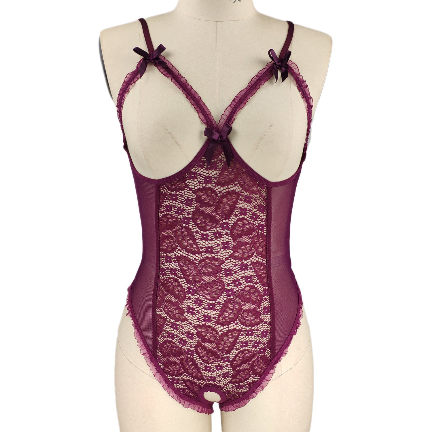 Open Crotch Backless Bodysuit - Sexy Lace Lingerie