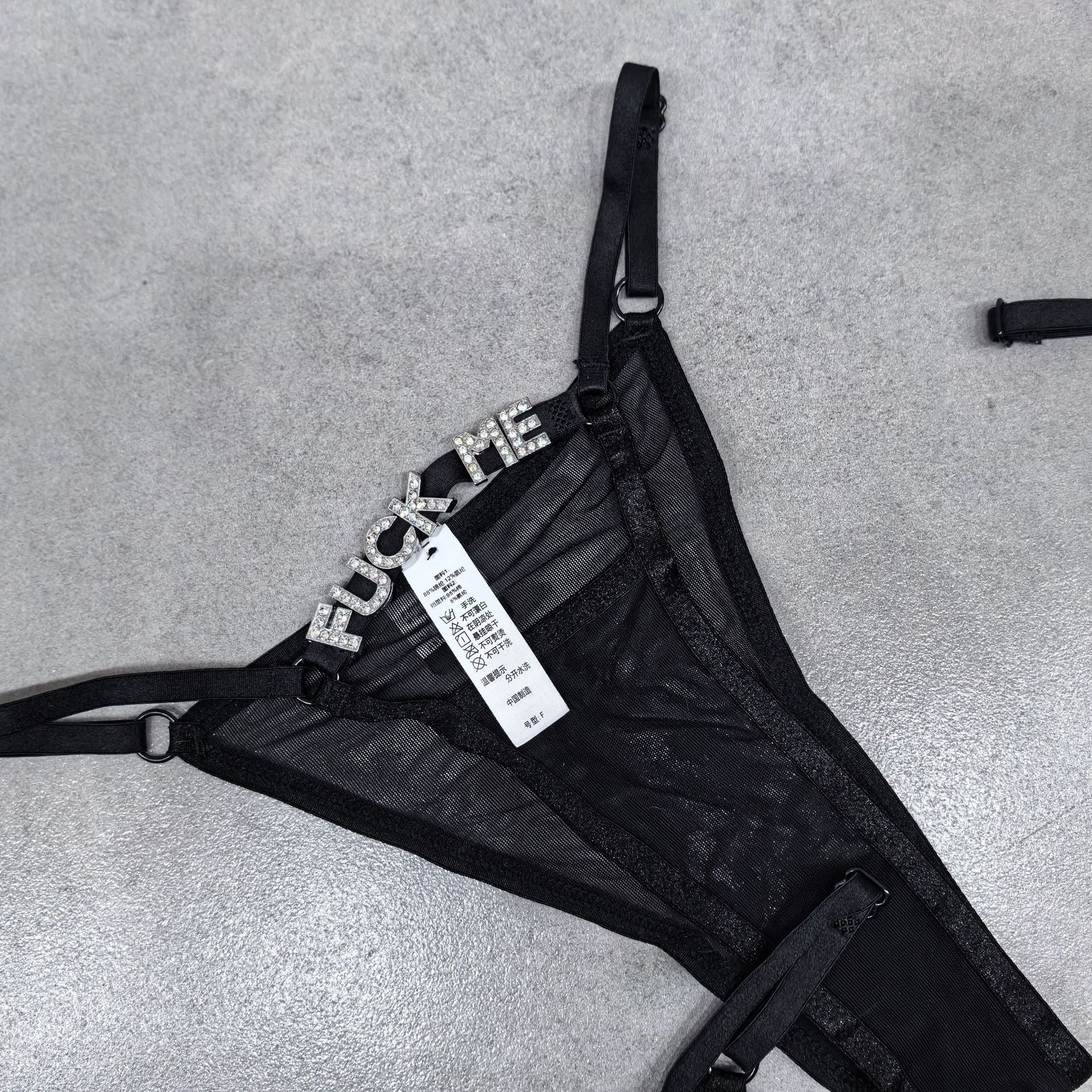 DIY Letter Thong - Adjustable Diamond Ornament Lingerie