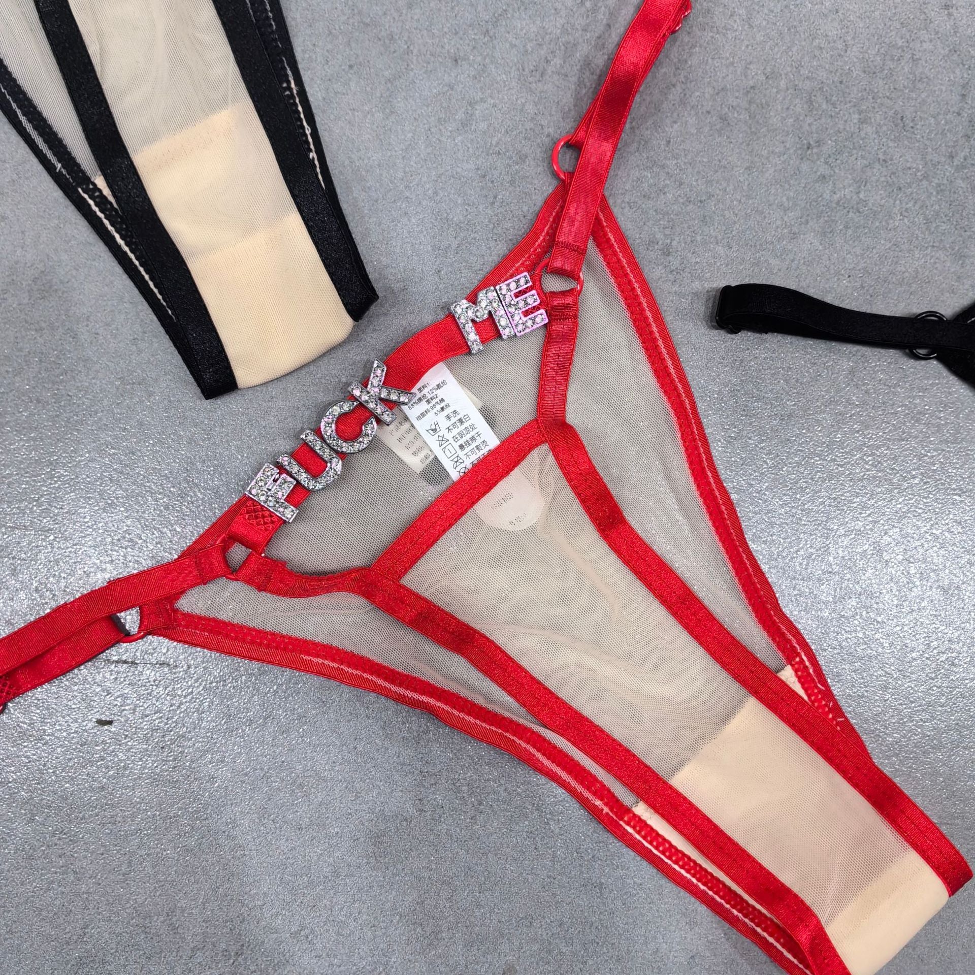 DIY Letter Thong - Adjustable Diamond Ornament Lingerie